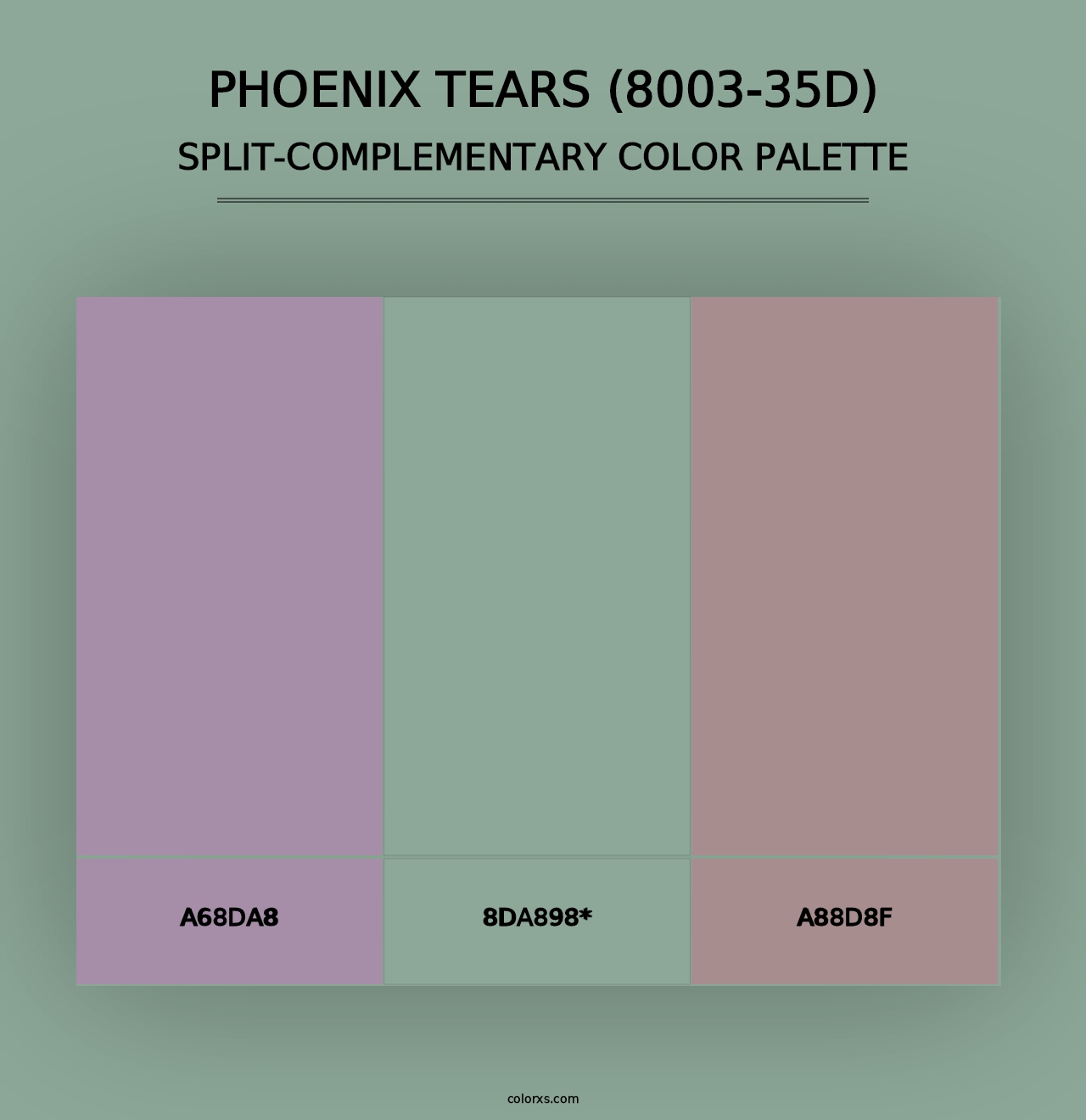 Phoenix Tears (8003-35D) - Split-Complementary Color Palette