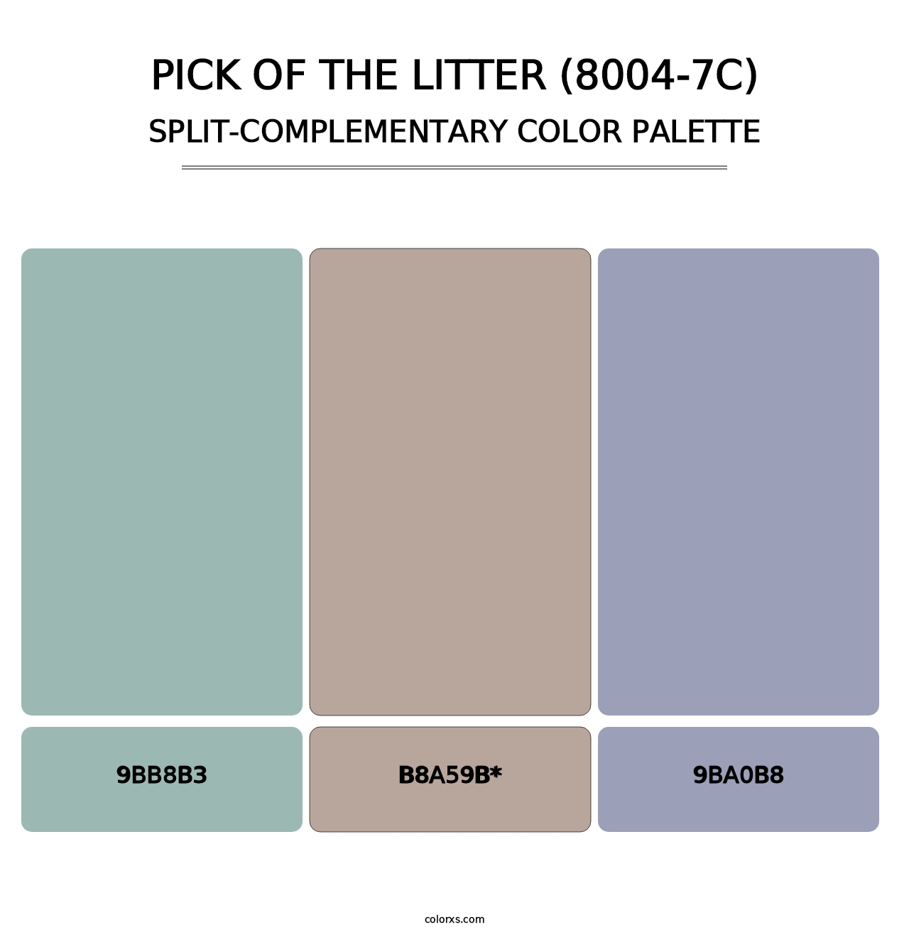 Pick of the Litter (8004-7C) - Split-Complementary Color Palette