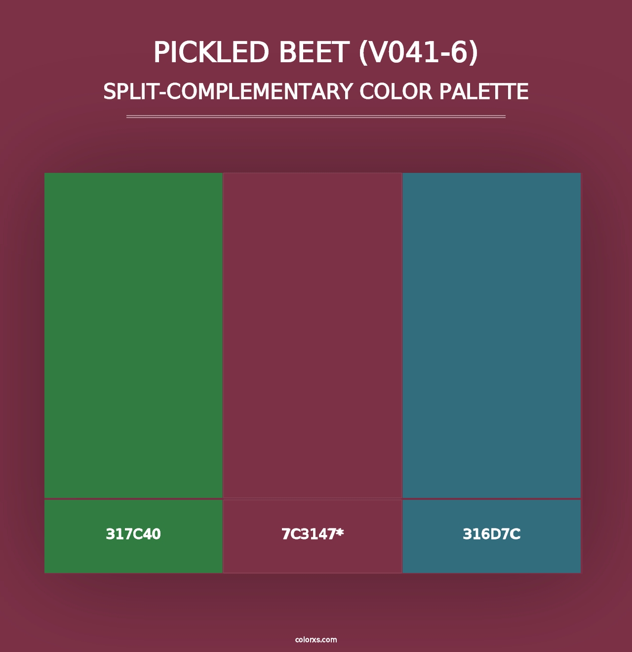 Pickled Beet (V041-6) - Split-Complementary Color Palette