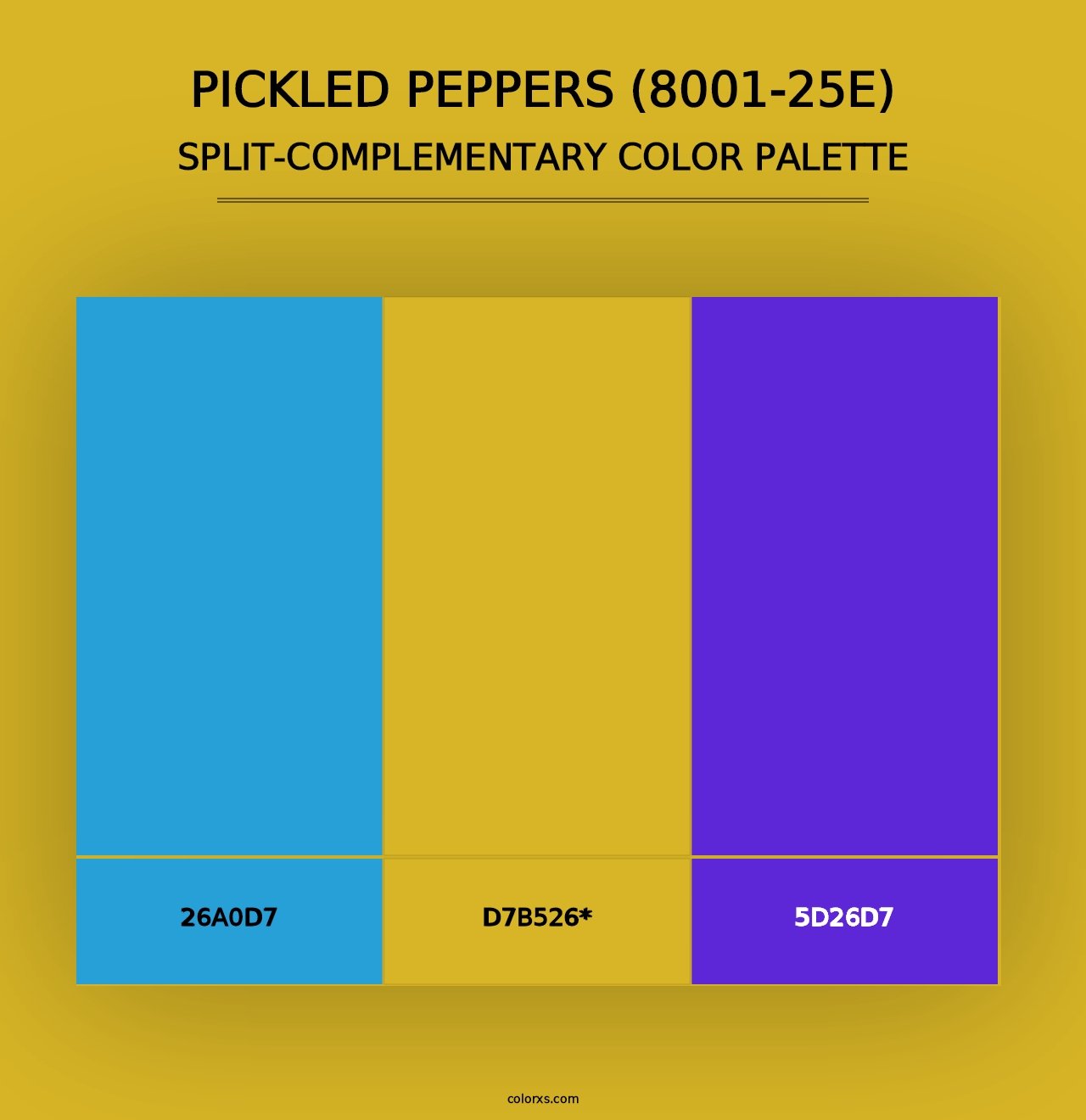 Pickled Peppers (8001-25E) - Split-Complementary Color Palette