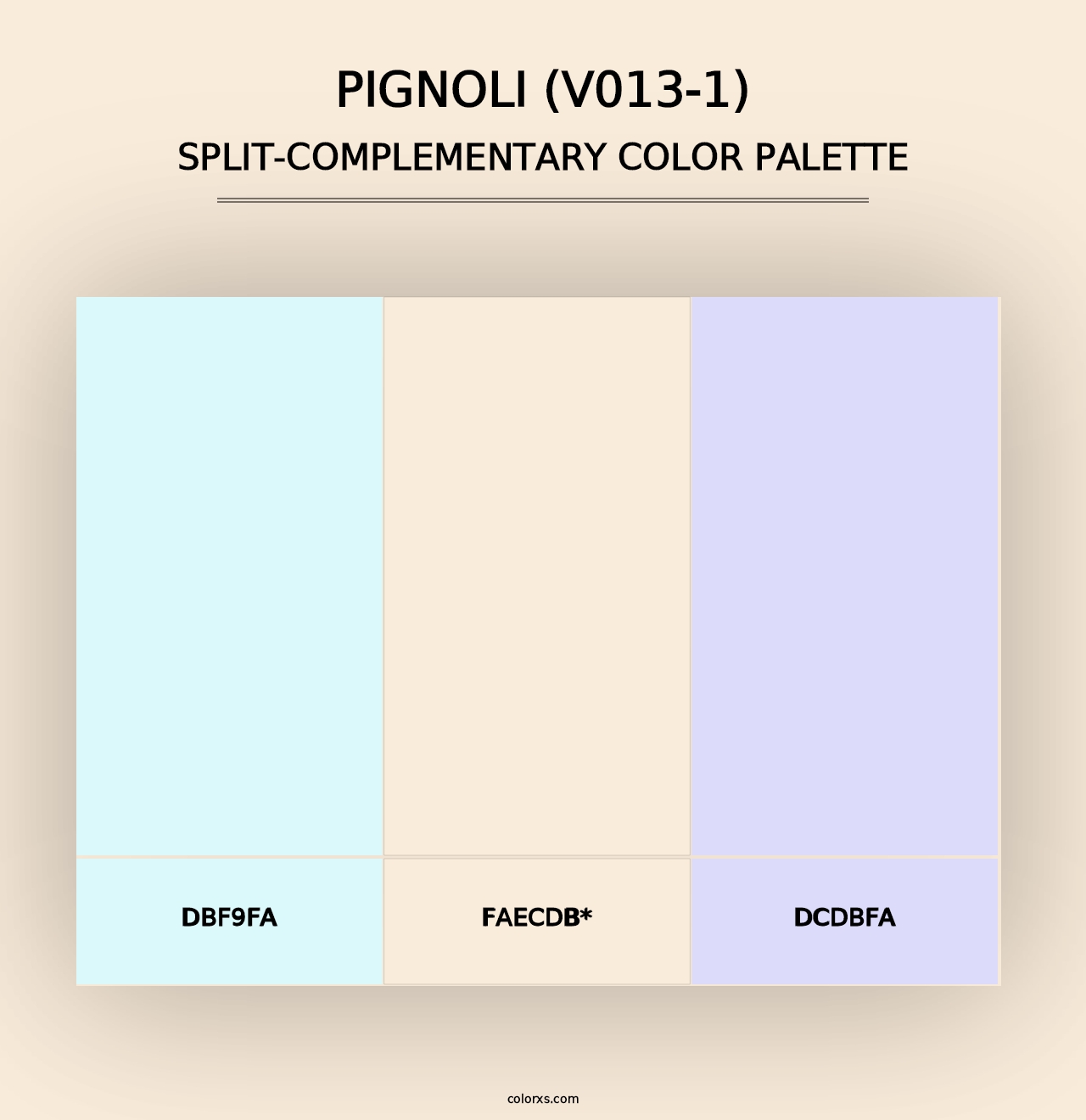 Pignoli (V013-1) - Split-Complementary Color Palette