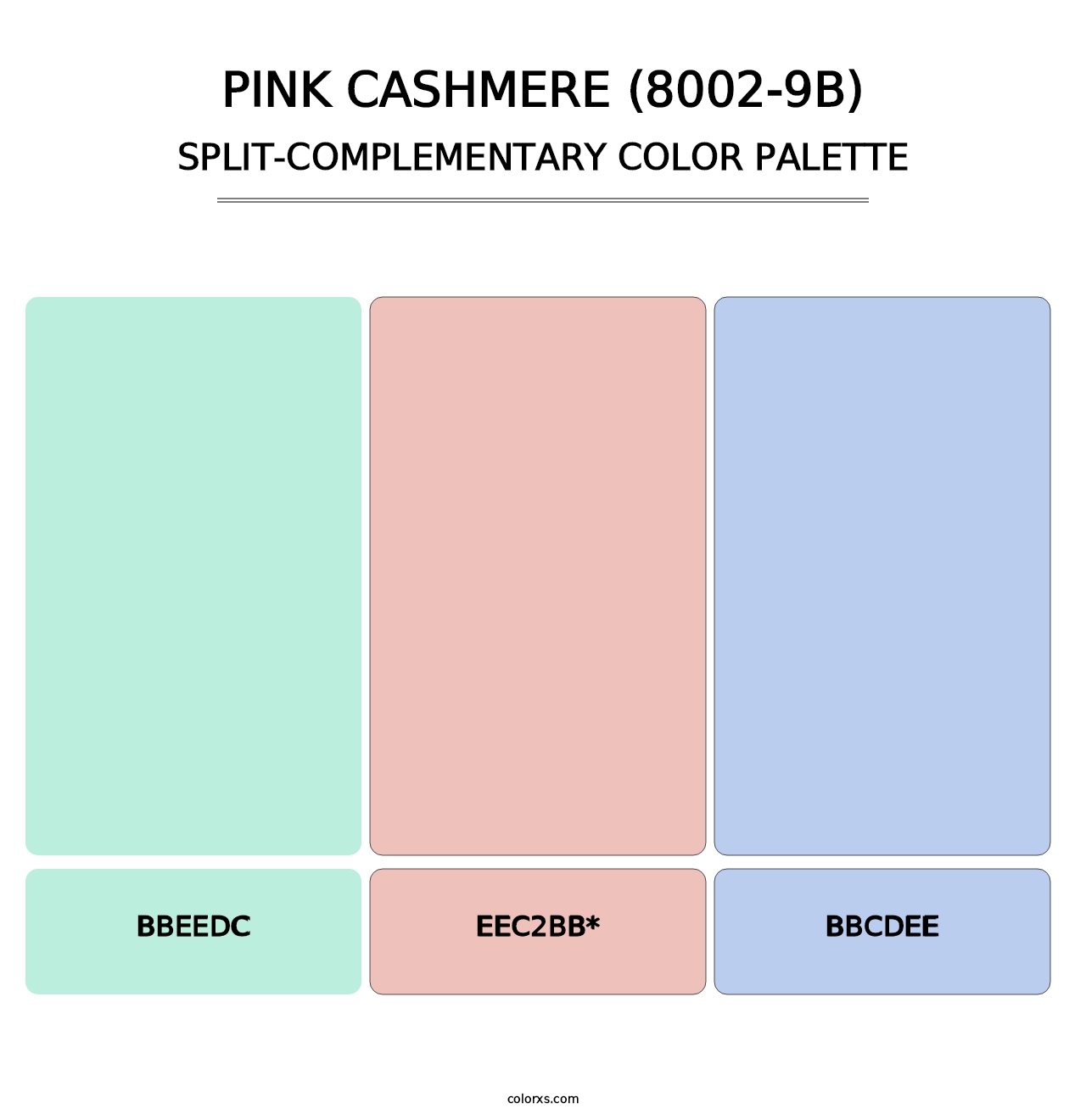 Pink Cashmere (8002-9B) - Split-Complementary Color Palette