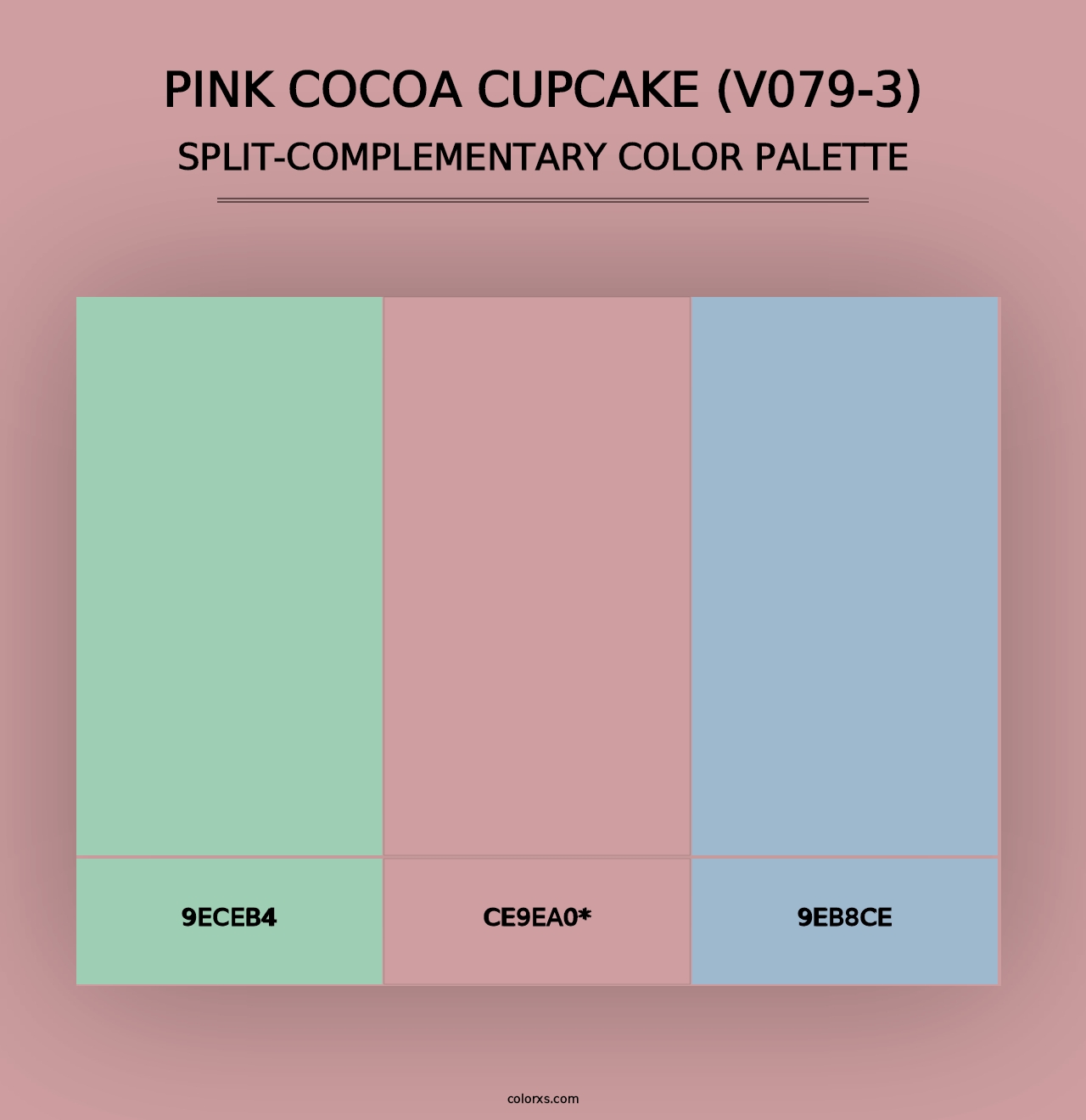 Pink Cocoa Cupcake (V079-3) - Split-Complementary Color Palette