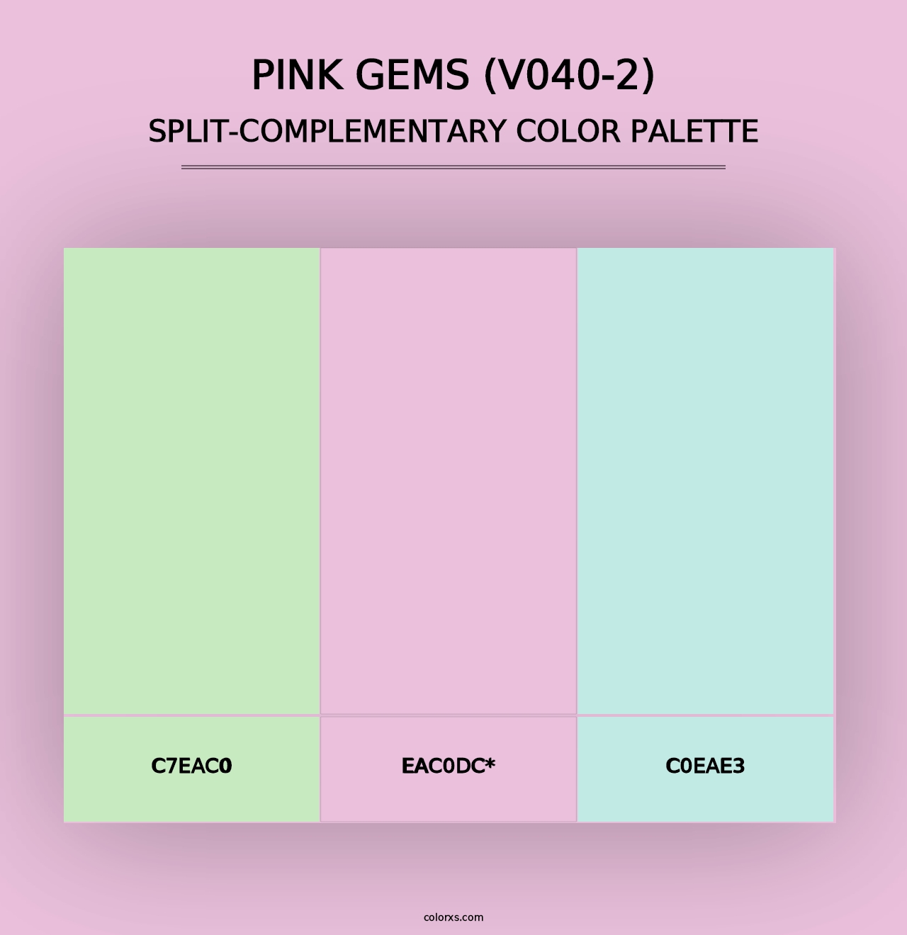 Pink Gems (V040-2) - Split-Complementary Color Palette