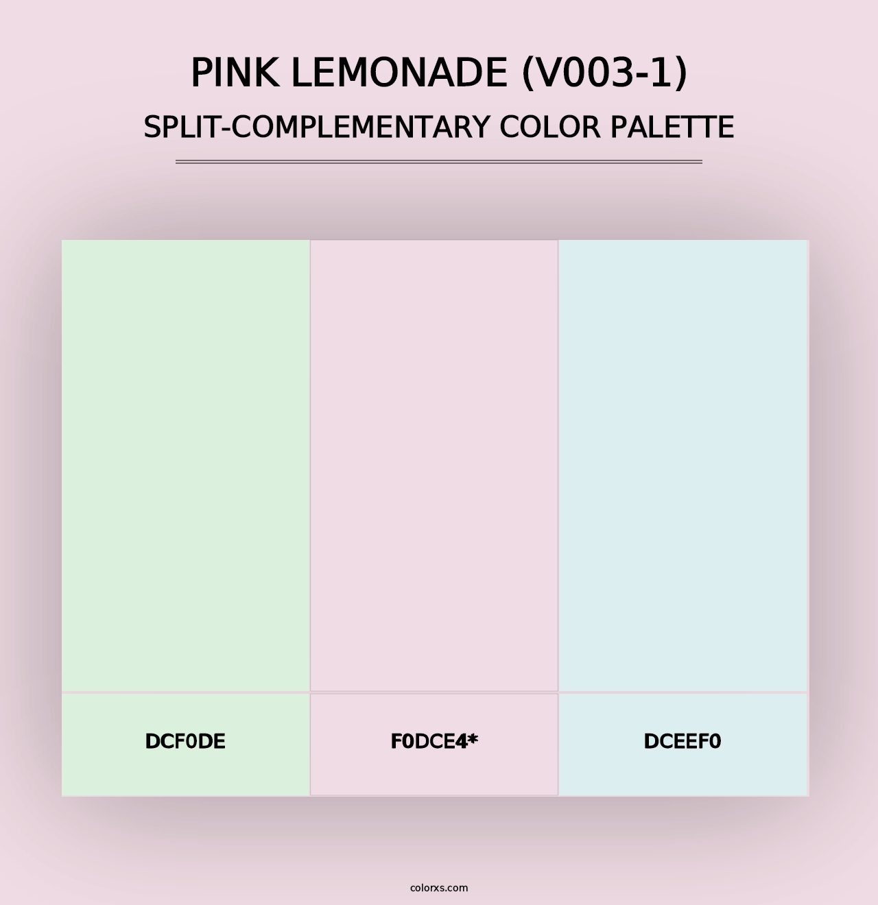 Pink Lemonade (V003-1) - Split-Complementary Color Palette