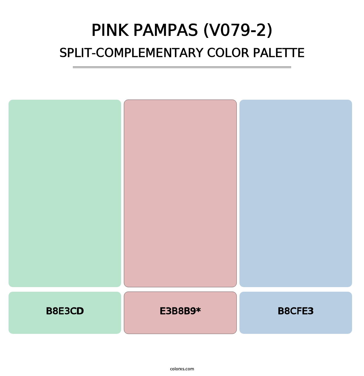 Pink Pampas (V079-2) - Split-Complementary Color Palette