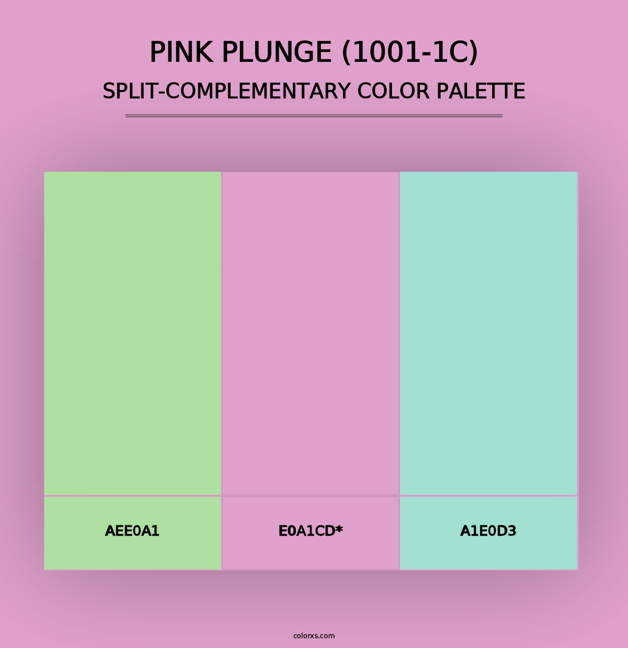 Pink Plunge (1001-1C) - Split-Complementary Color Palette