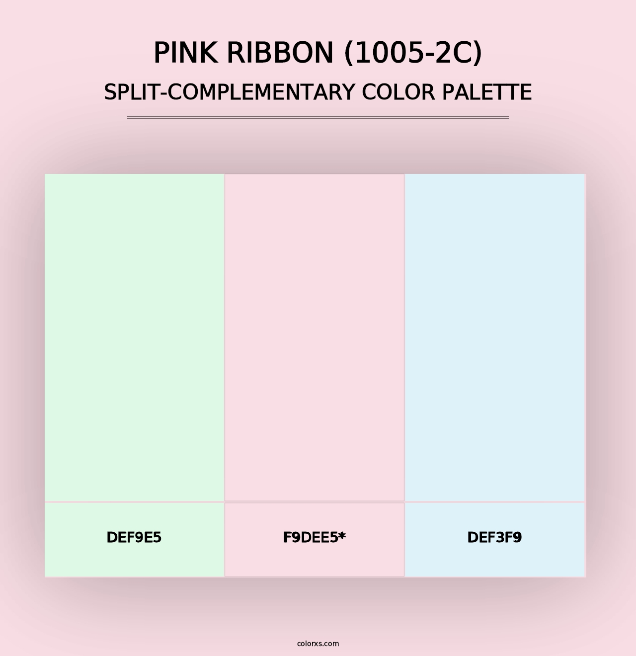 Pink Ribbon (1005-2C) - Split-Complementary Color Palette