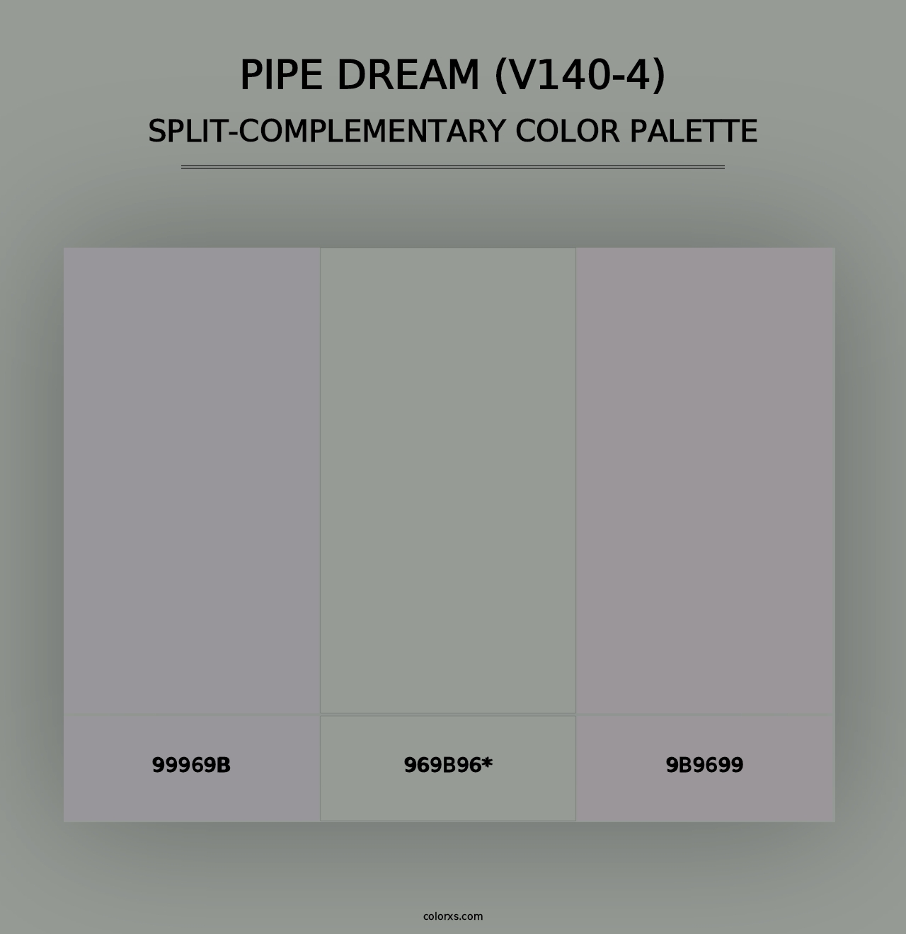 Pipe Dream (V140-4) - Split-Complementary Color Palette