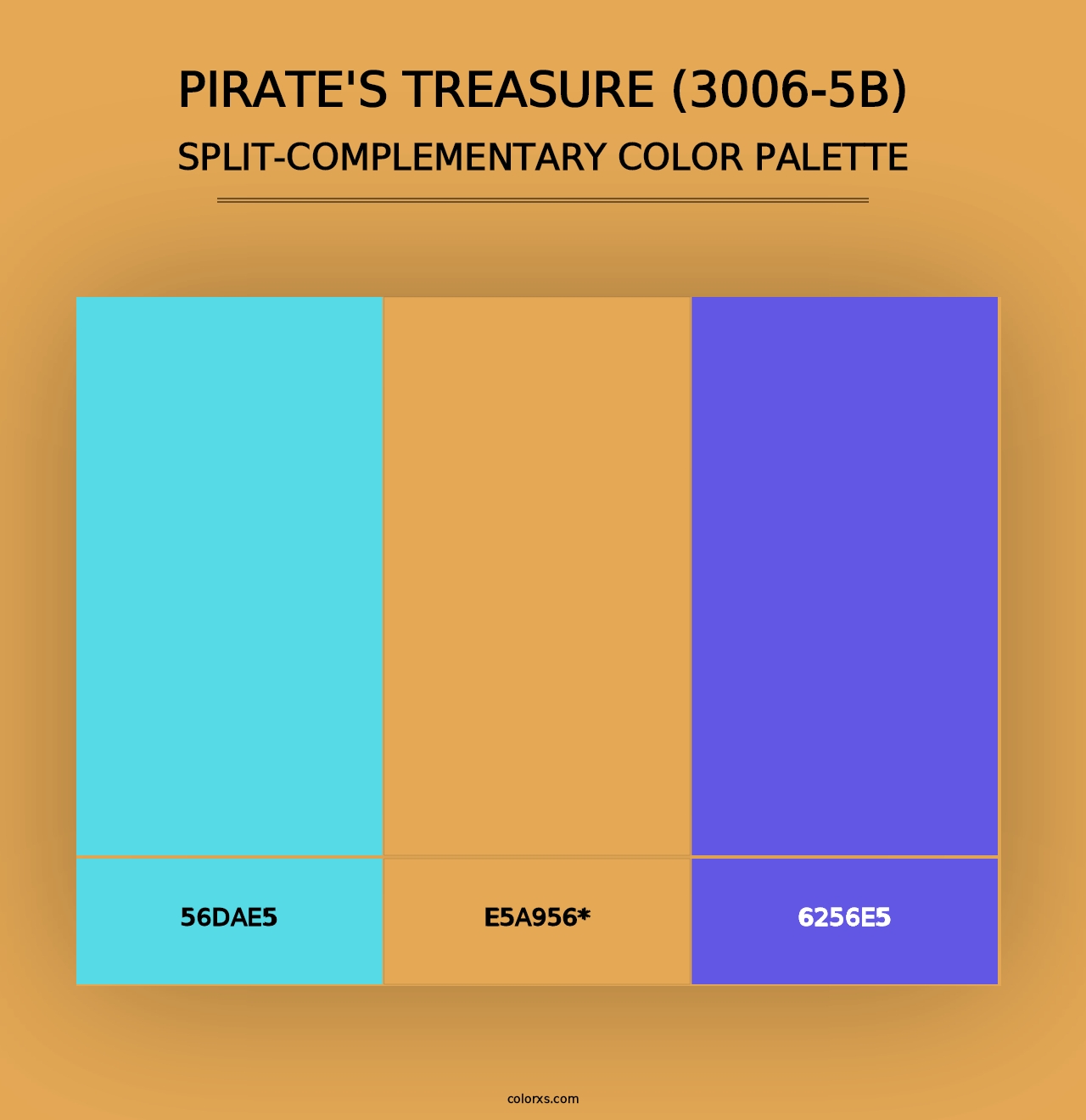 Pirate's Treasure (3006-5B) - Split-Complementary Color Palette