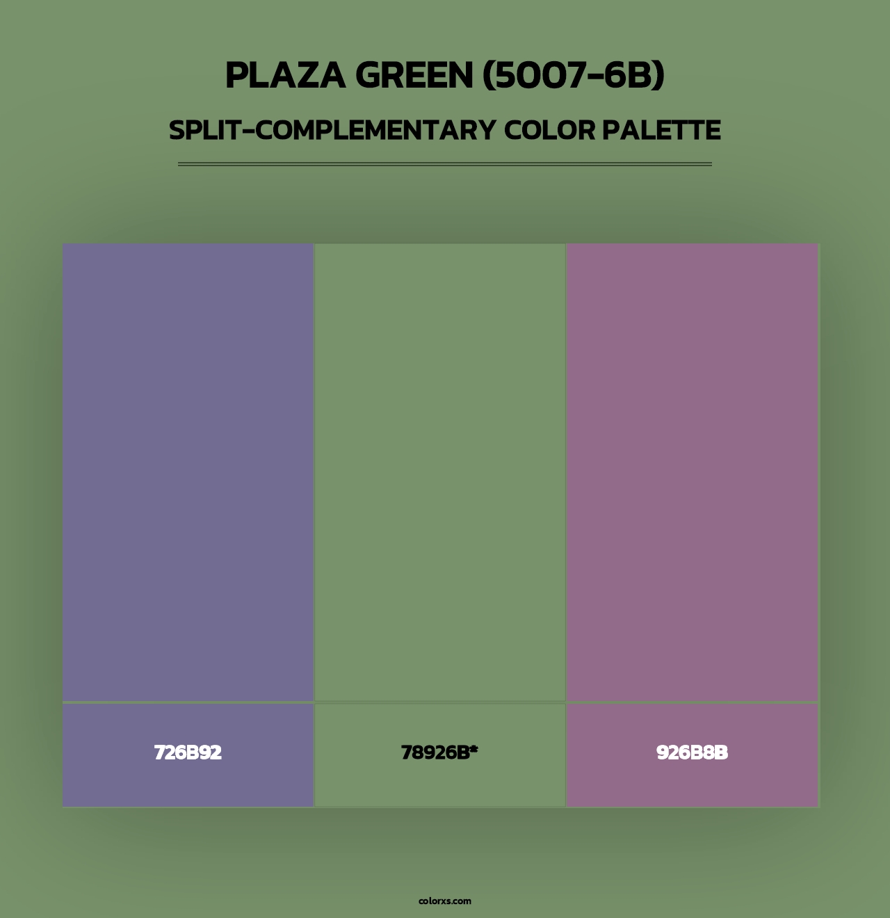 Plaza Green (5007-6B) - Split-Complementary Color Palette