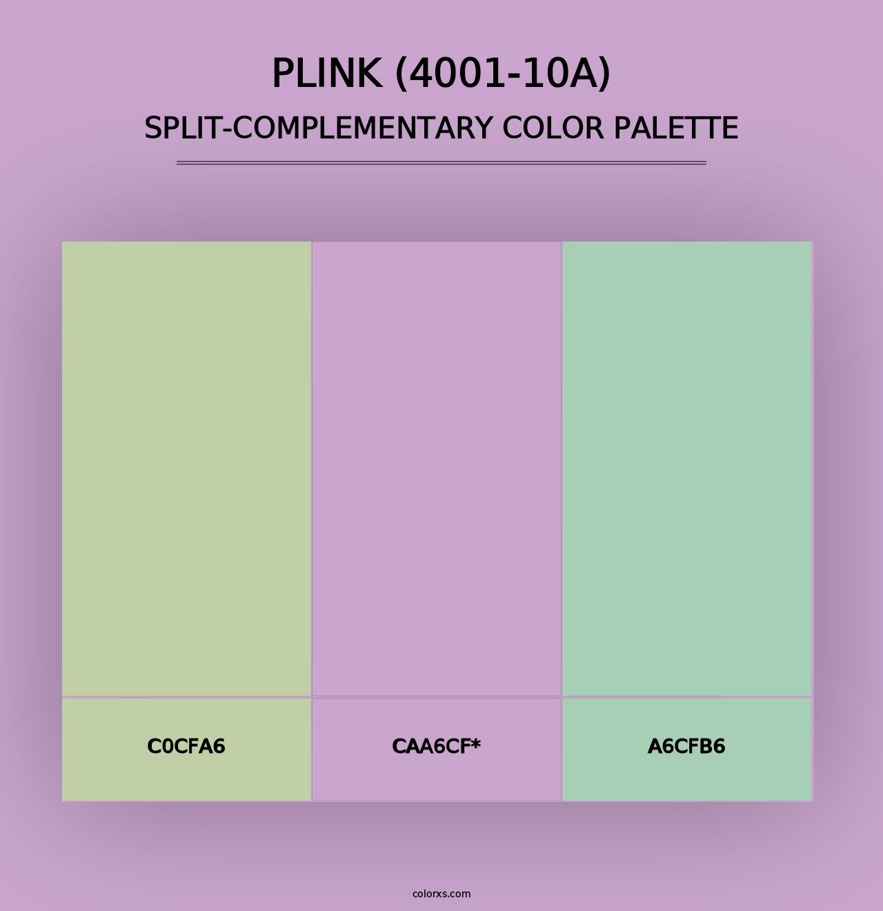 Plink (4001-10A) - Split-Complementary Color Palette