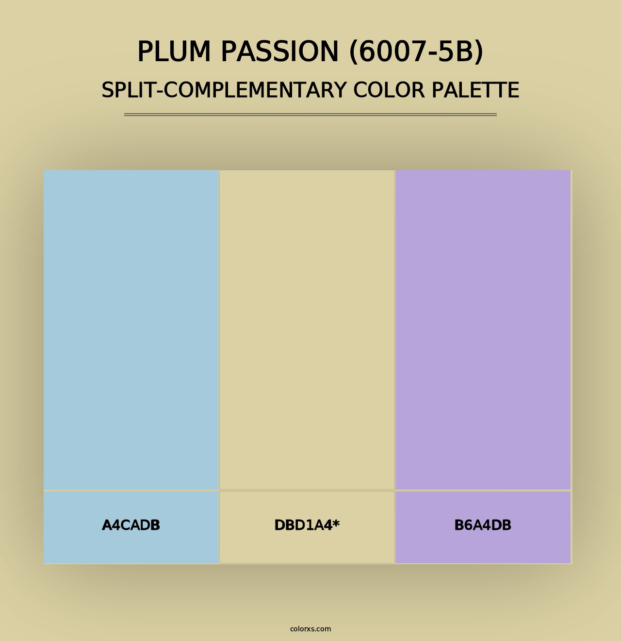 Plum Passion (6007-5B) - Split-Complementary Color Palette