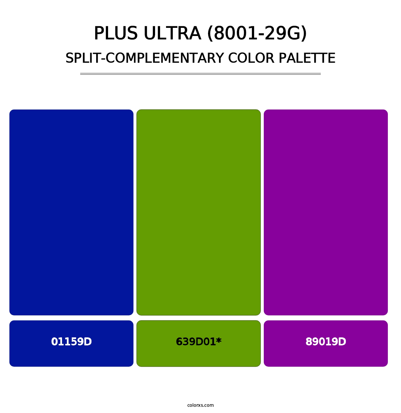 Plus Ultra (8001-29G) - Split-Complementary Color Palette