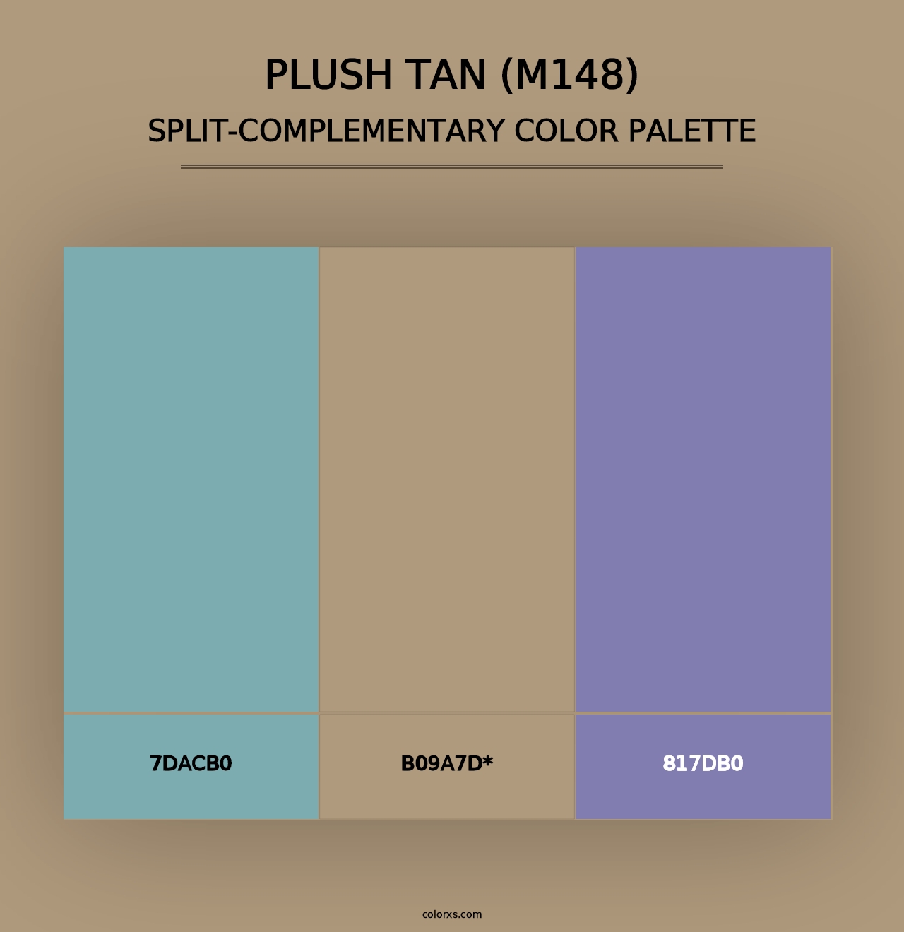 Plush Tan (M148) - Split-Complementary Color Palette