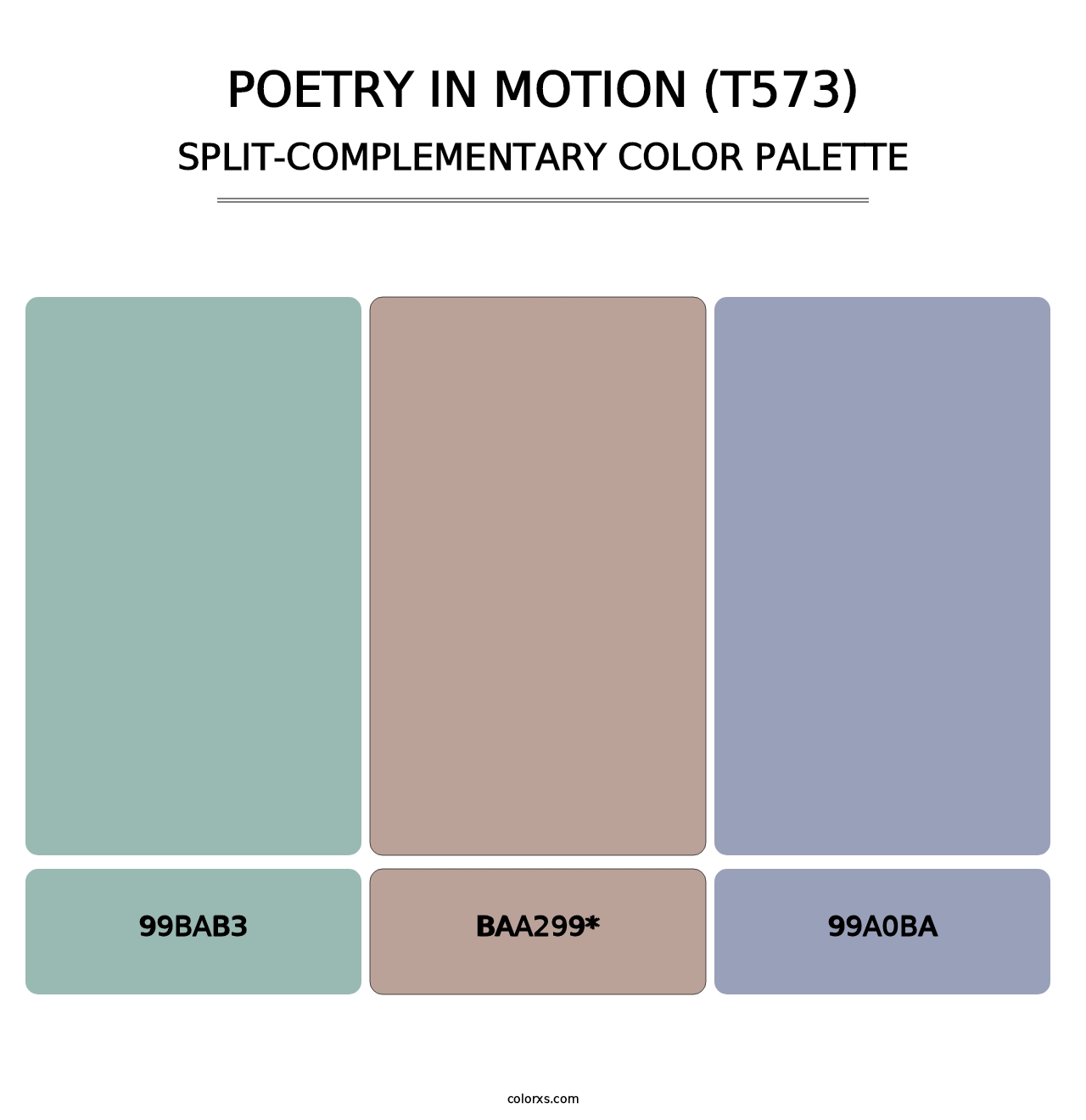 Poetry in Motion (T573) - Split-Complementary Color Palette