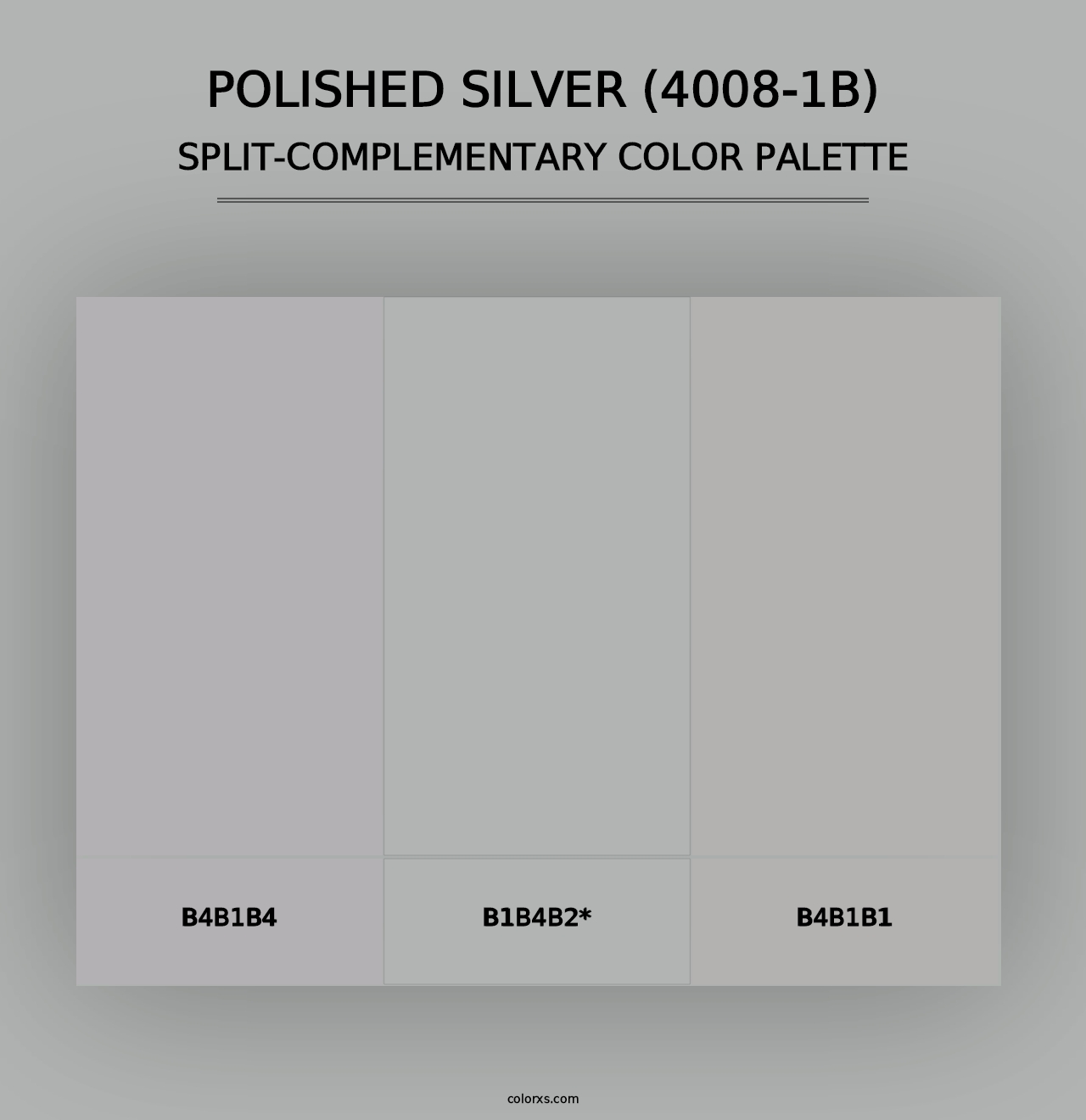 Polished Silver (4008-1B) - Split-Complementary Color Palette