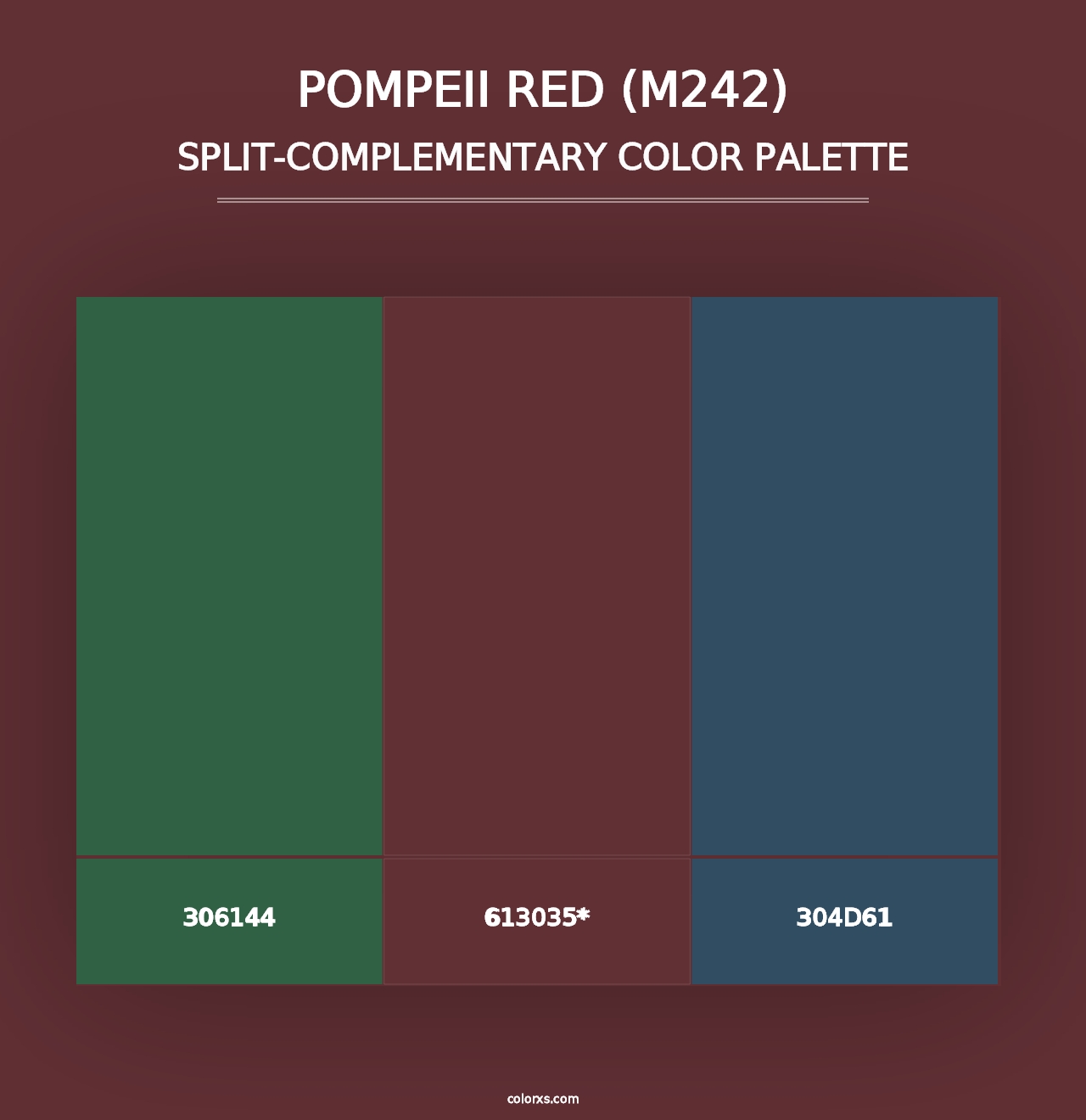 Pompeii Red (M242) - Split-Complementary Color Palette