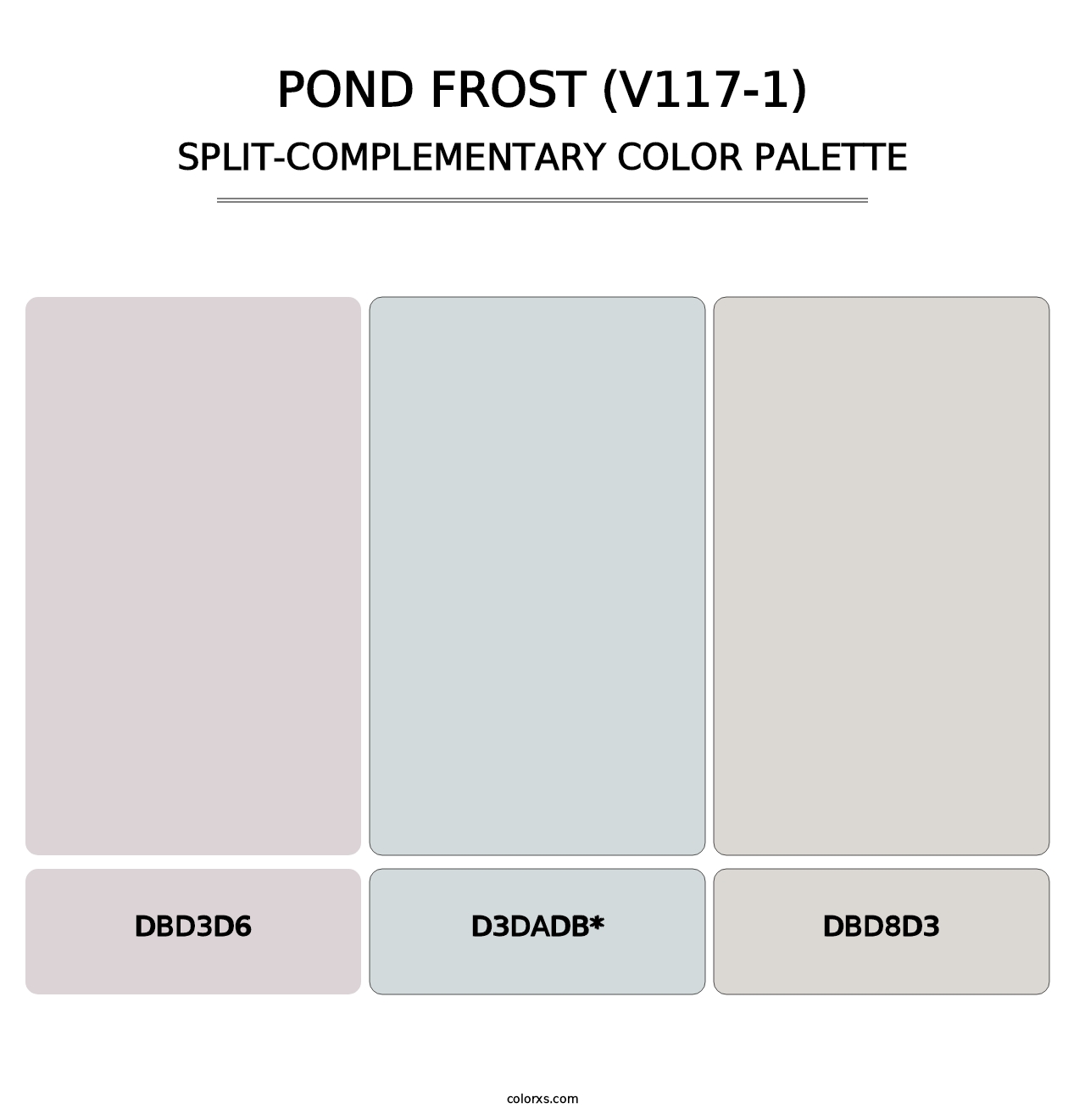 Pond Frost (V117-1) - Split-Complementary Color Palette