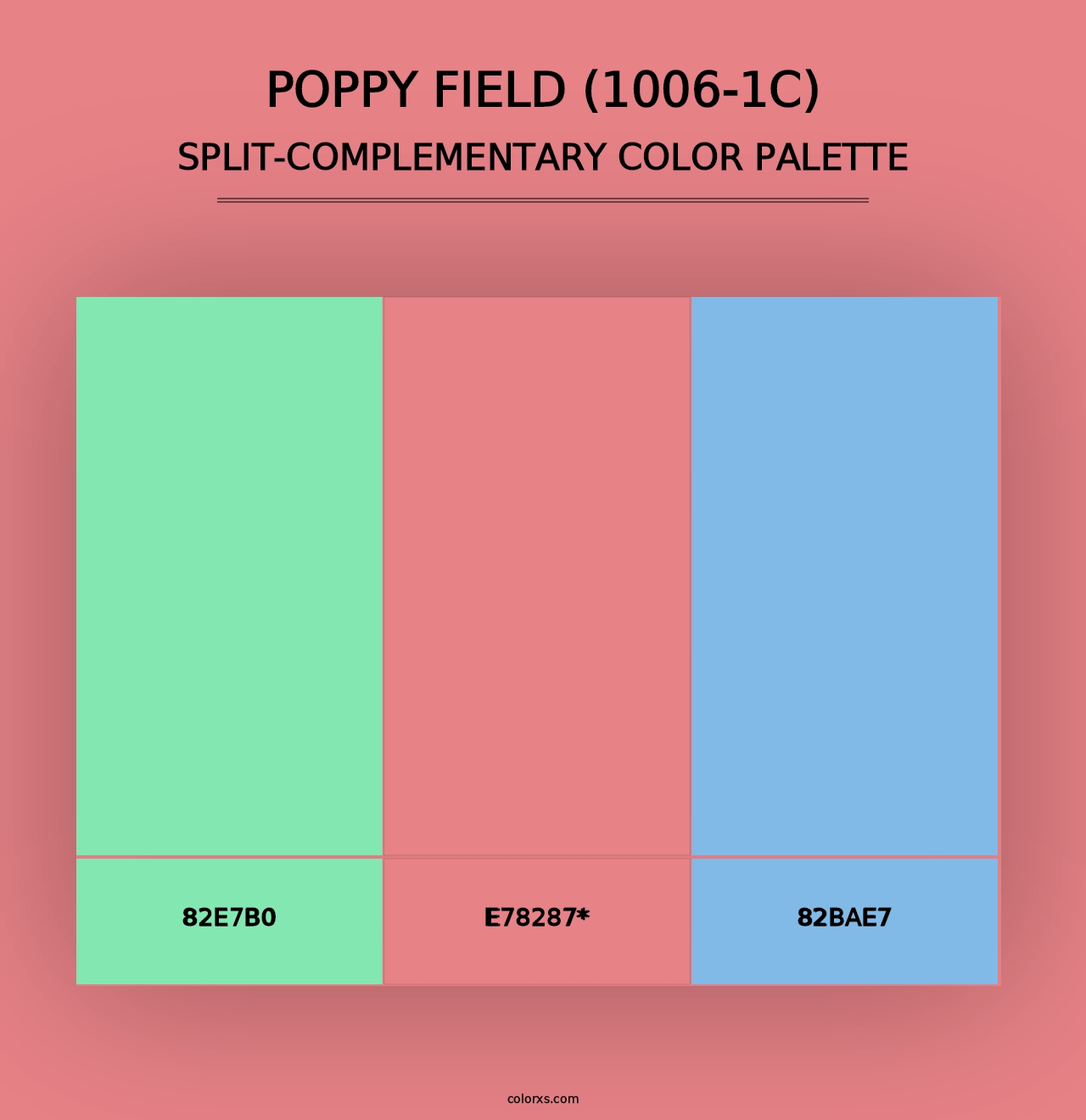 Poppy Field (1006-1C) - Split-Complementary Color Palette