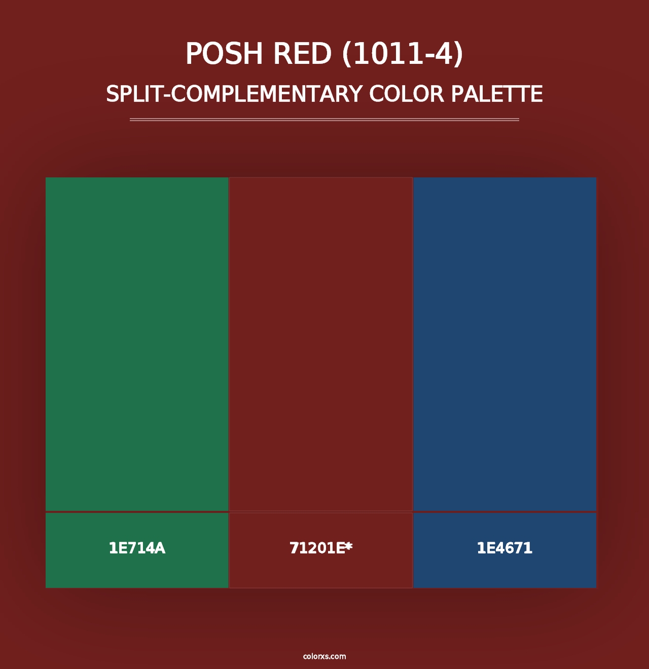 Posh Red (1011-4) - Split-Complementary Color Palette