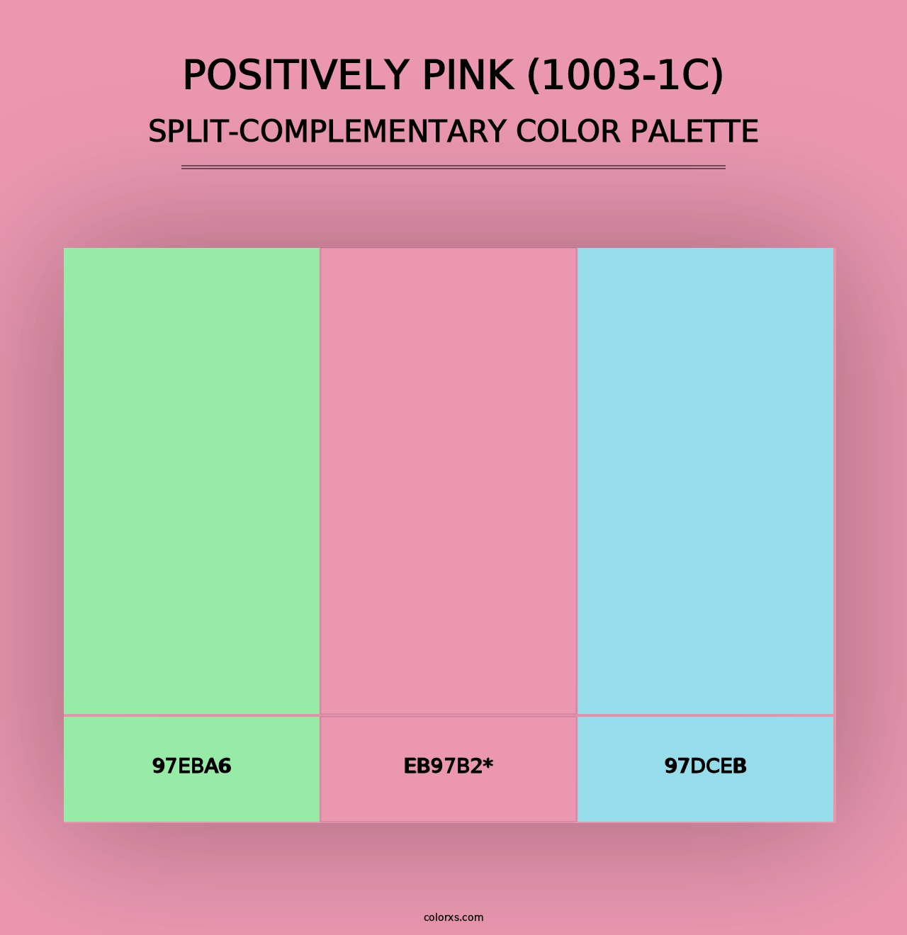 Positively Pink (1003-1C) - Split-Complementary Color Palette