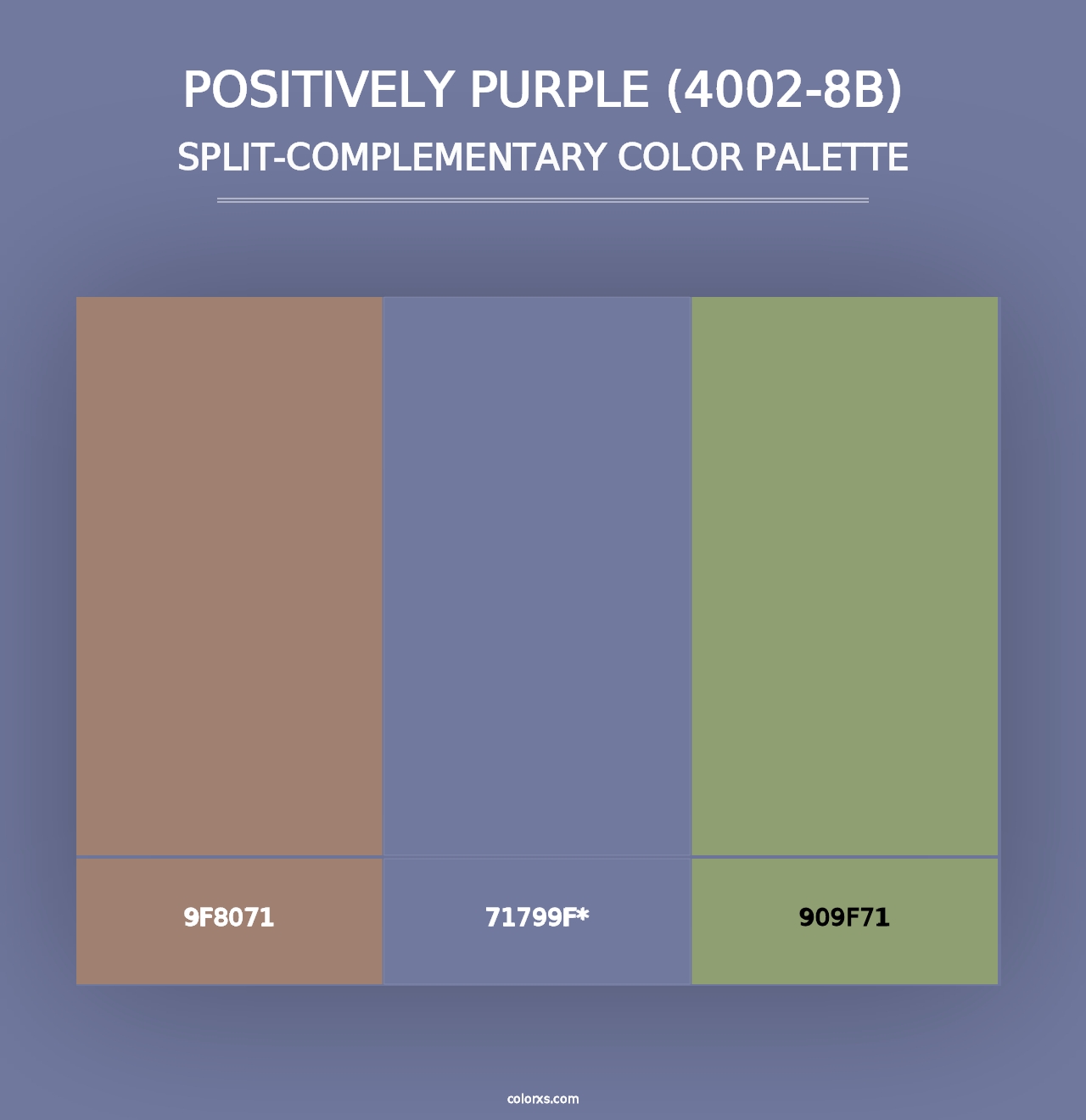 Positively Purple (4002-8B) - Split-Complementary Color Palette