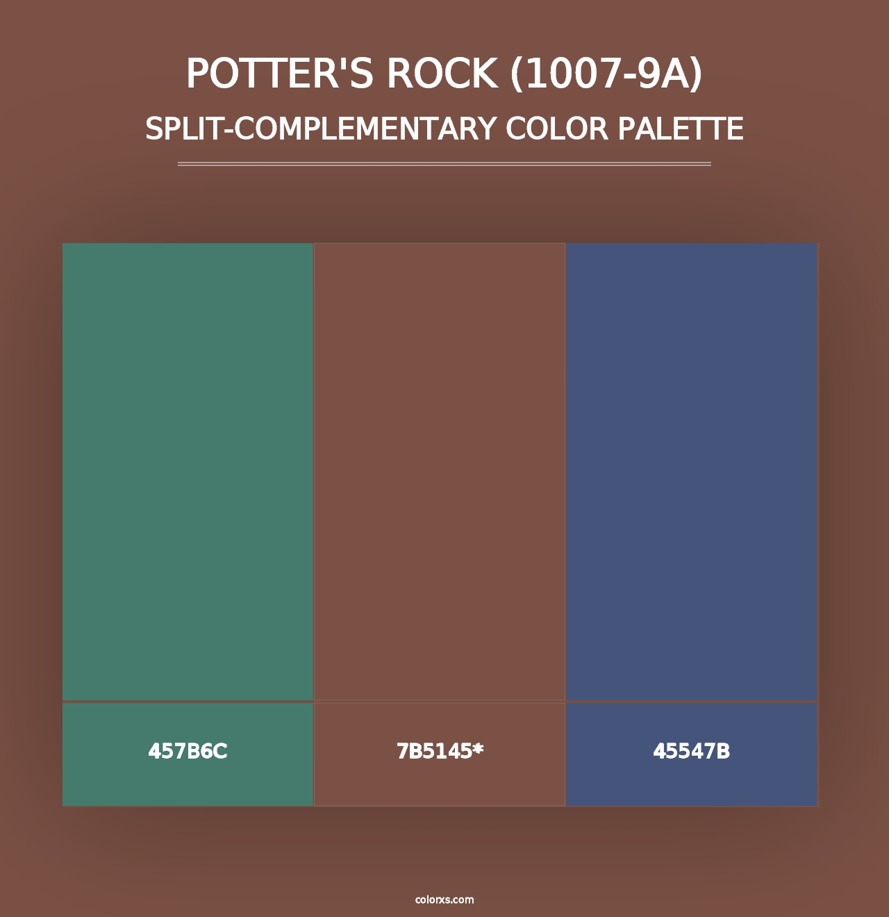 Potter's Rock (1007-9A) - Split-Complementary Color Palette