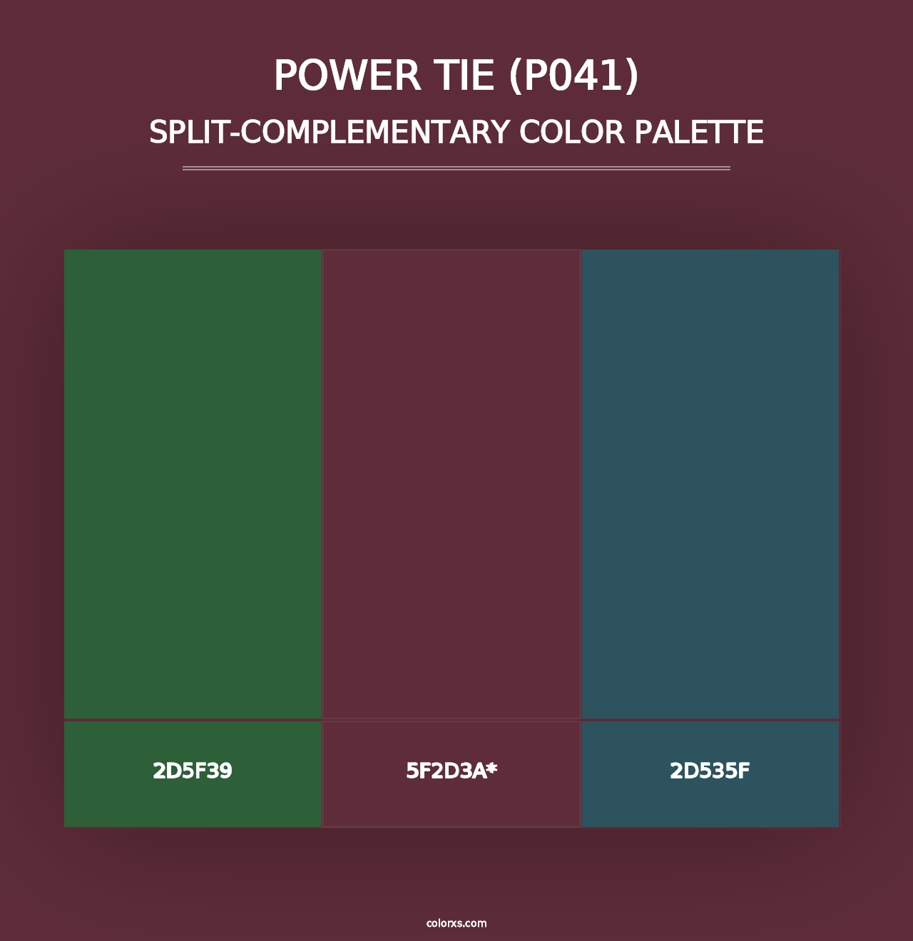 Power Tie (P041) - Split-Complementary Color Palette