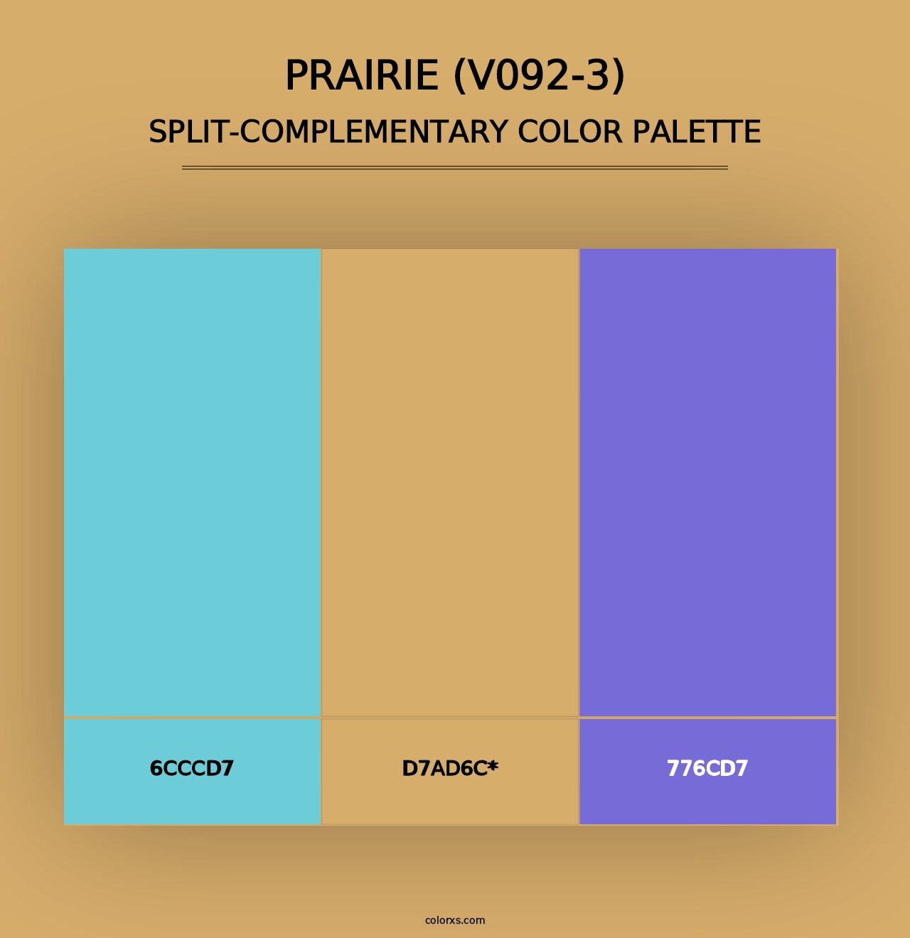 Prairie (V092-3) - Split-Complementary Color Palette