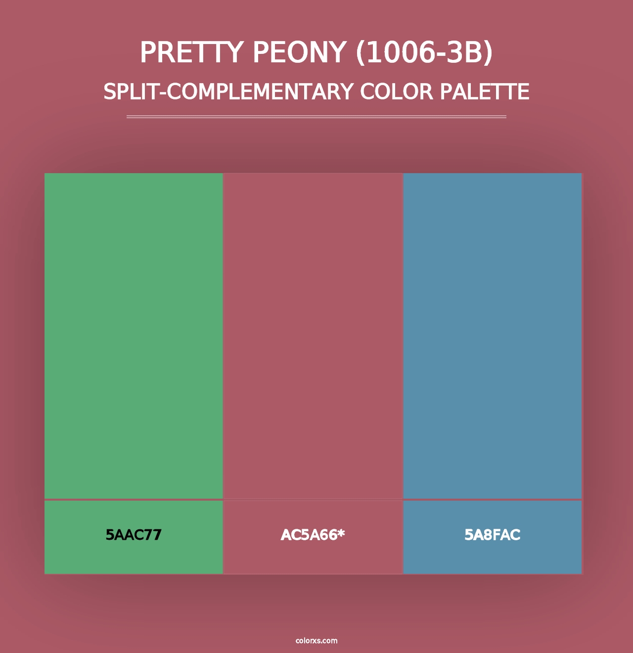 Pretty Peony (1006-3B) - Split-Complementary Color Palette