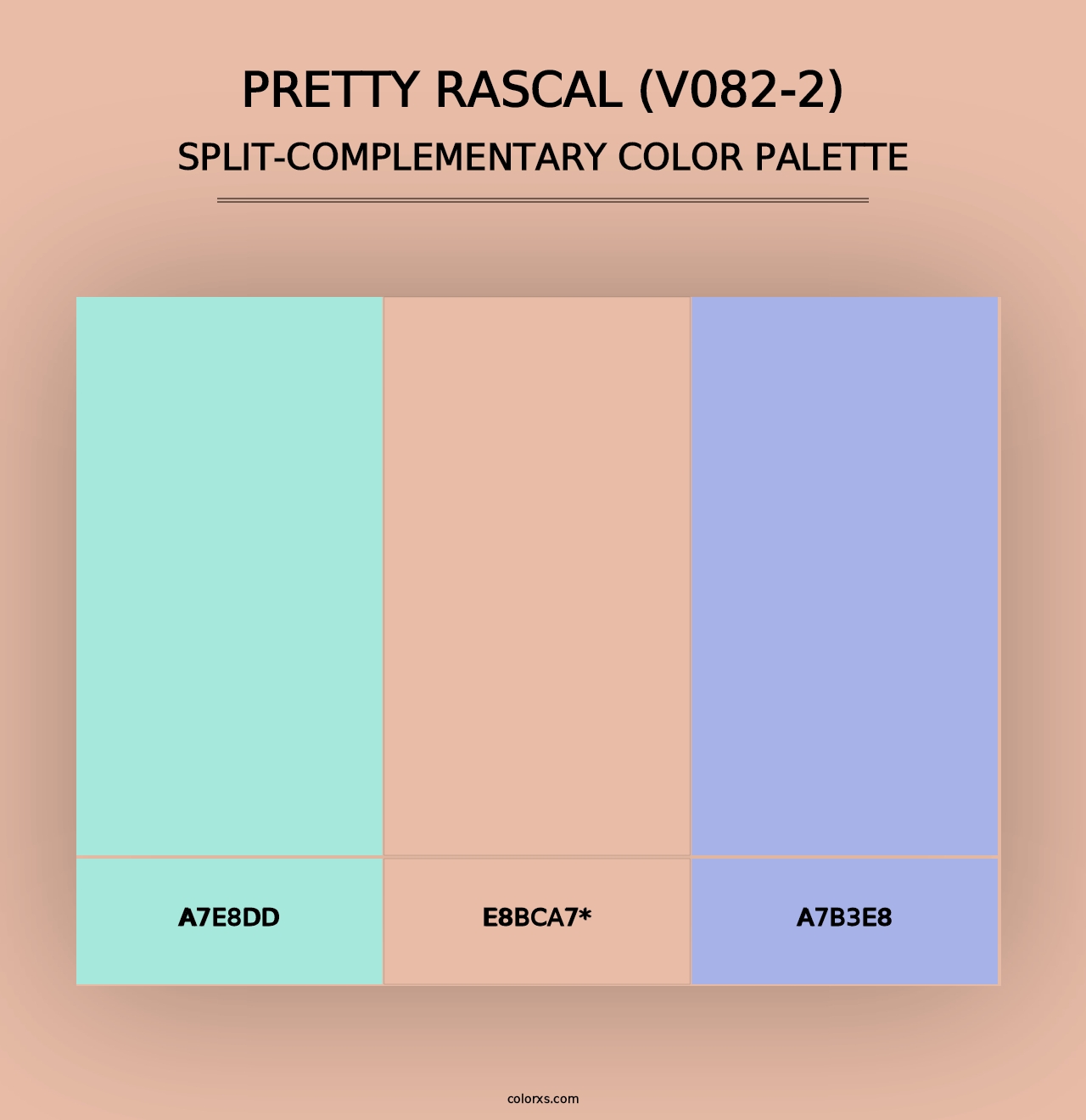 Pretty Rascal (V082-2) - Split-Complementary Color Palette