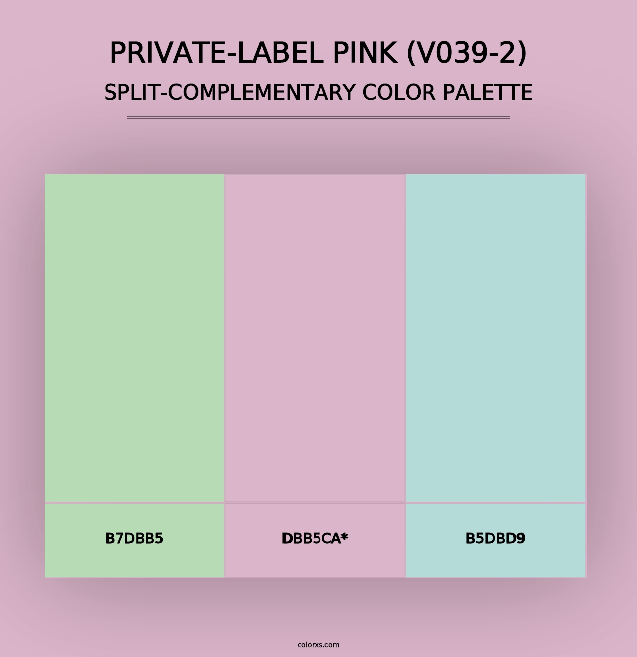 Private-Label Pink (V039-2) - Split-Complementary Color Palette