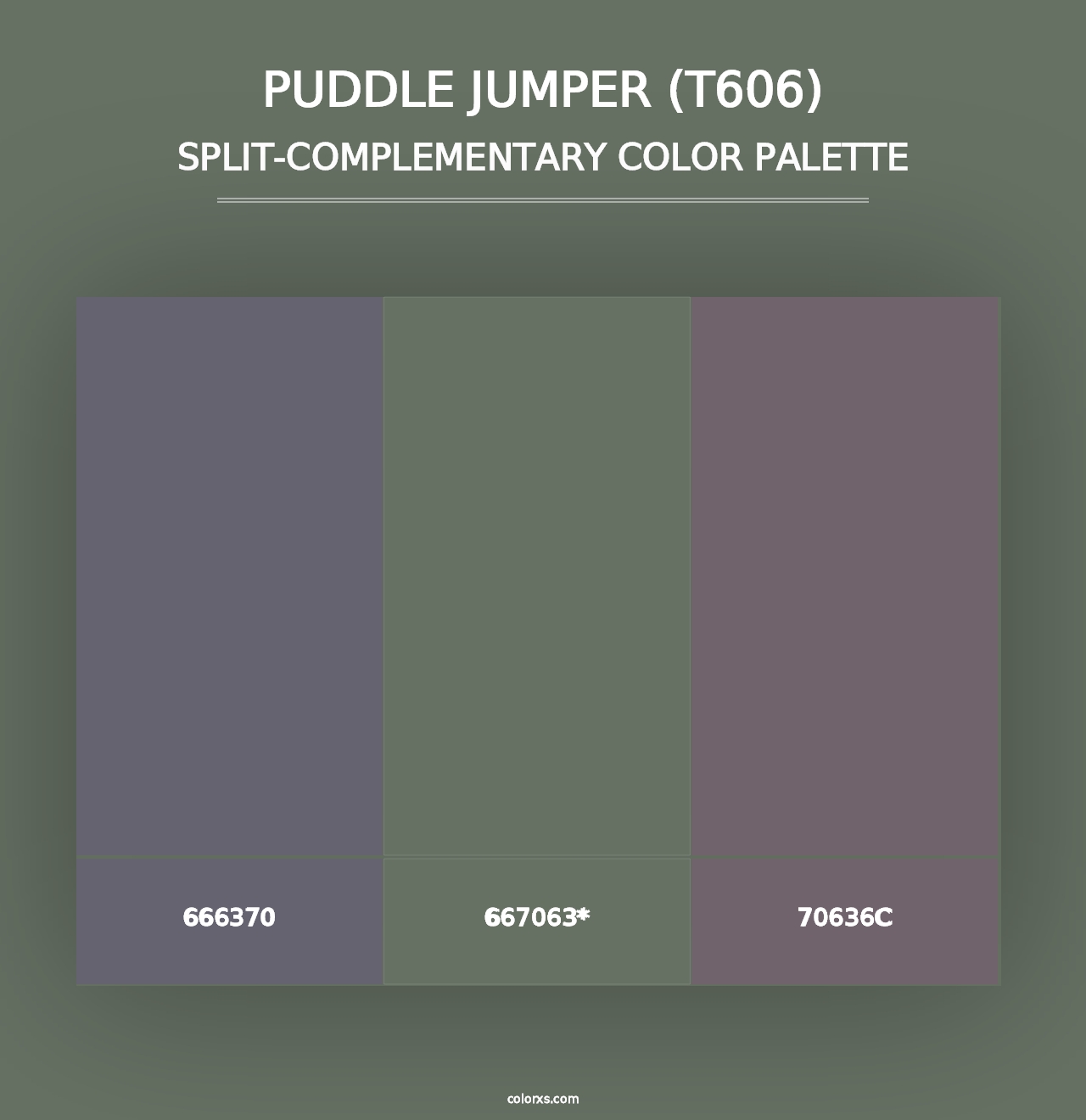 Puddle Jumper (T606) - Split-Complementary Color Palette