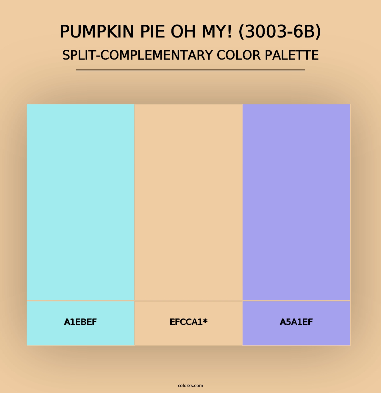 Pumpkin Pie Oh My! (3003-6B) - Split-Complementary Color Palette