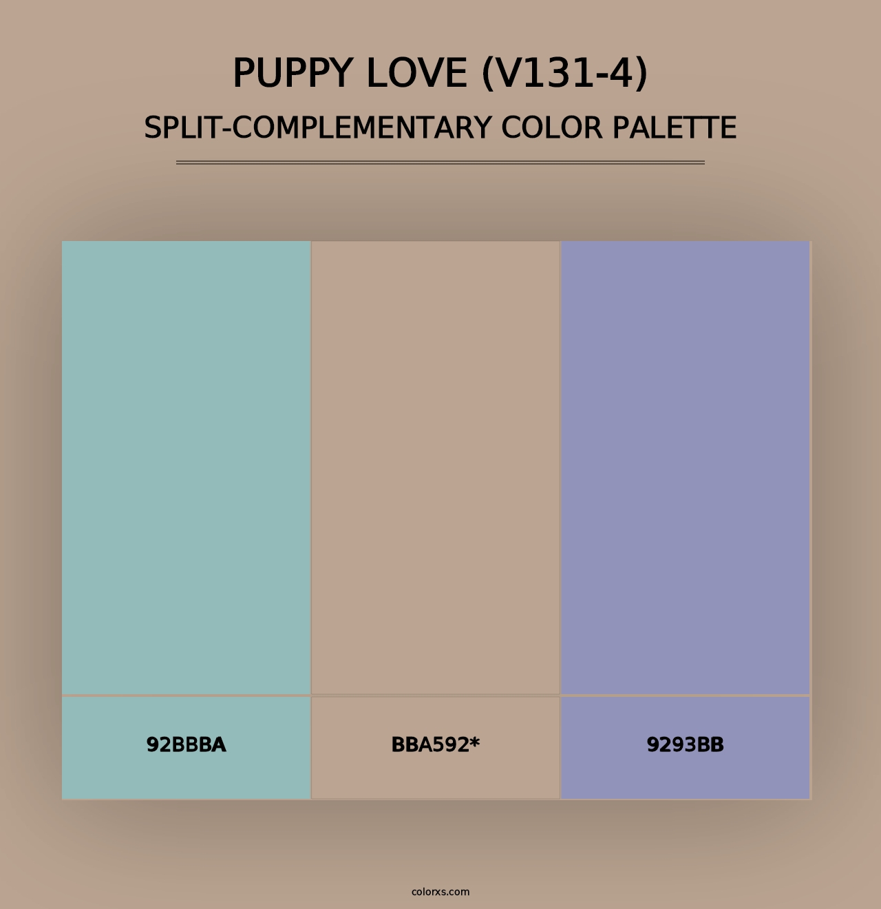 Puppy Love (V131-4) - Split-Complementary Color Palette