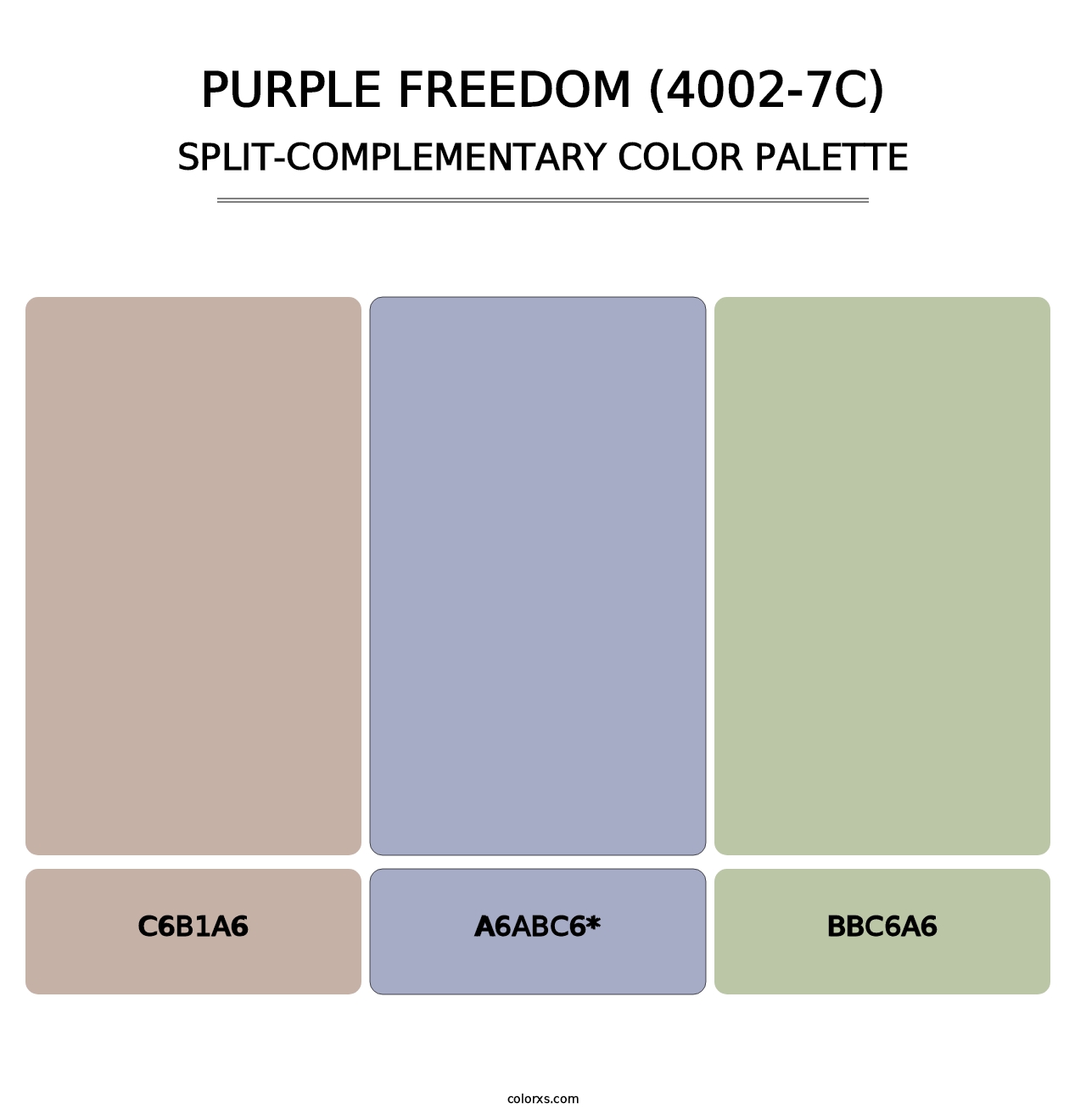 Purple Freedom (4002-7C) - Split-Complementary Color Palette