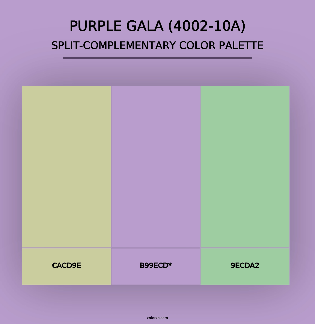 Purple Gala (4002-10A) - Split-Complementary Color Palette