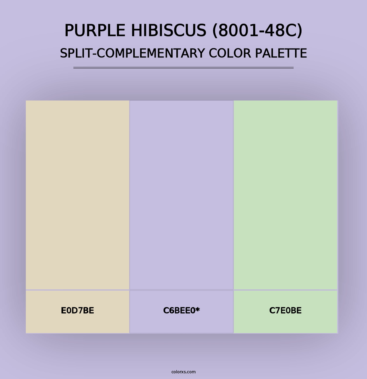 Purple Hibiscus (8001-48C) - Split-Complementary Color Palette