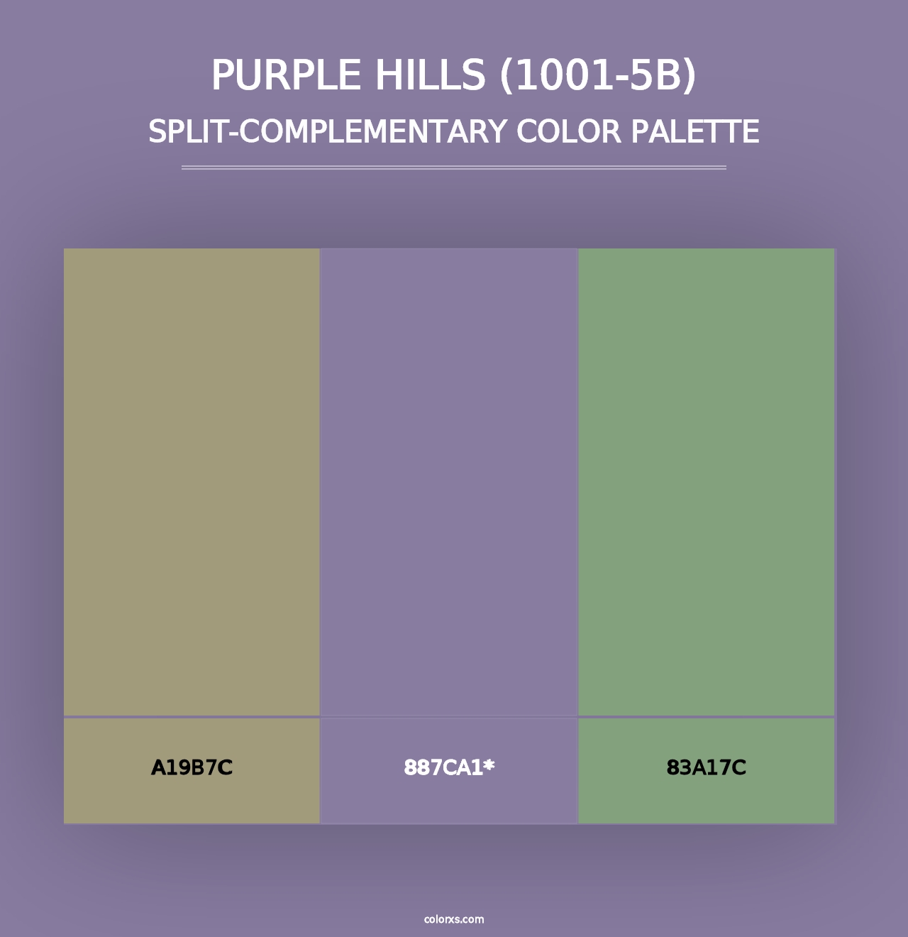 Purple Hills (1001-5B) - Split-Complementary Color Palette