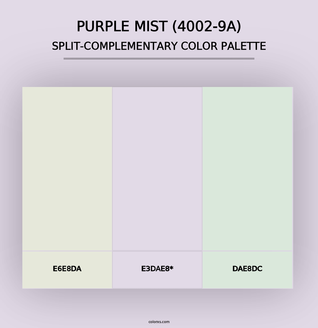 Purple Mist (4002-9A) - Split-Complementary Color Palette