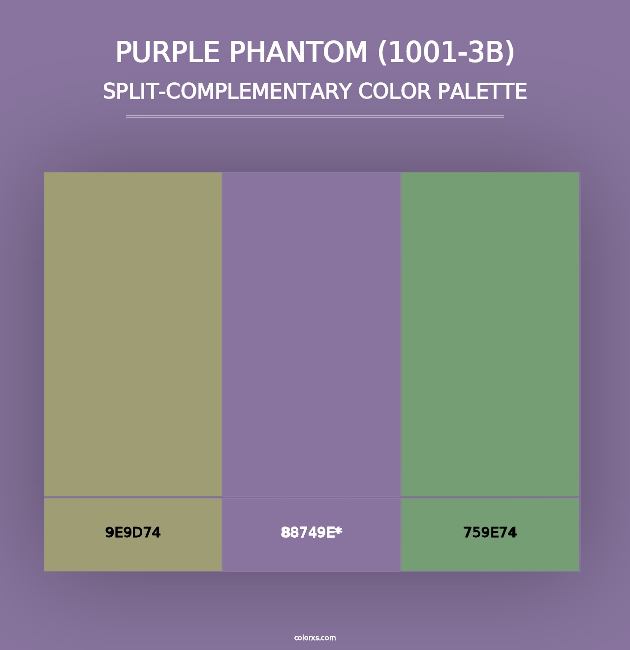 Purple Phantom (1001-3B) - Split-Complementary Color Palette