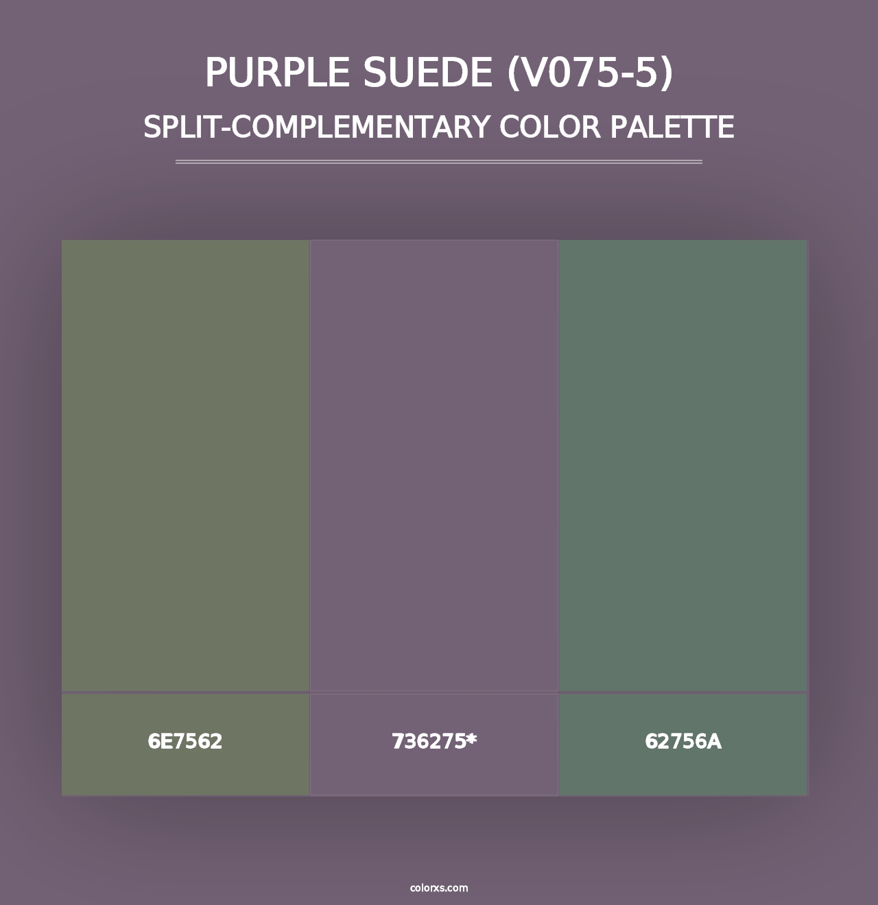 Purple Suede (V075-5) - Split-Complementary Color Palette