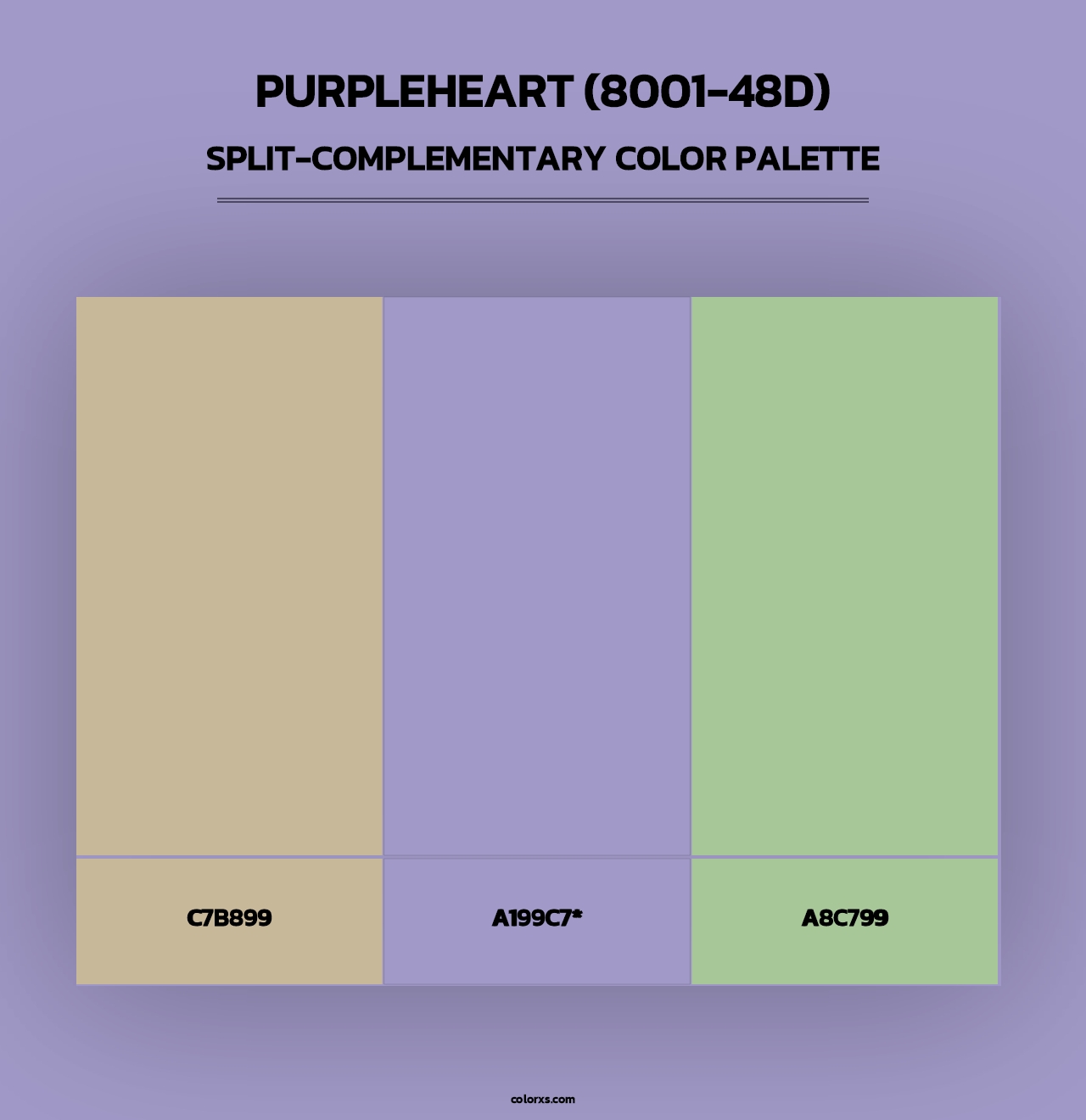 Purpleheart (8001-48D) - Split-Complementary Color Palette