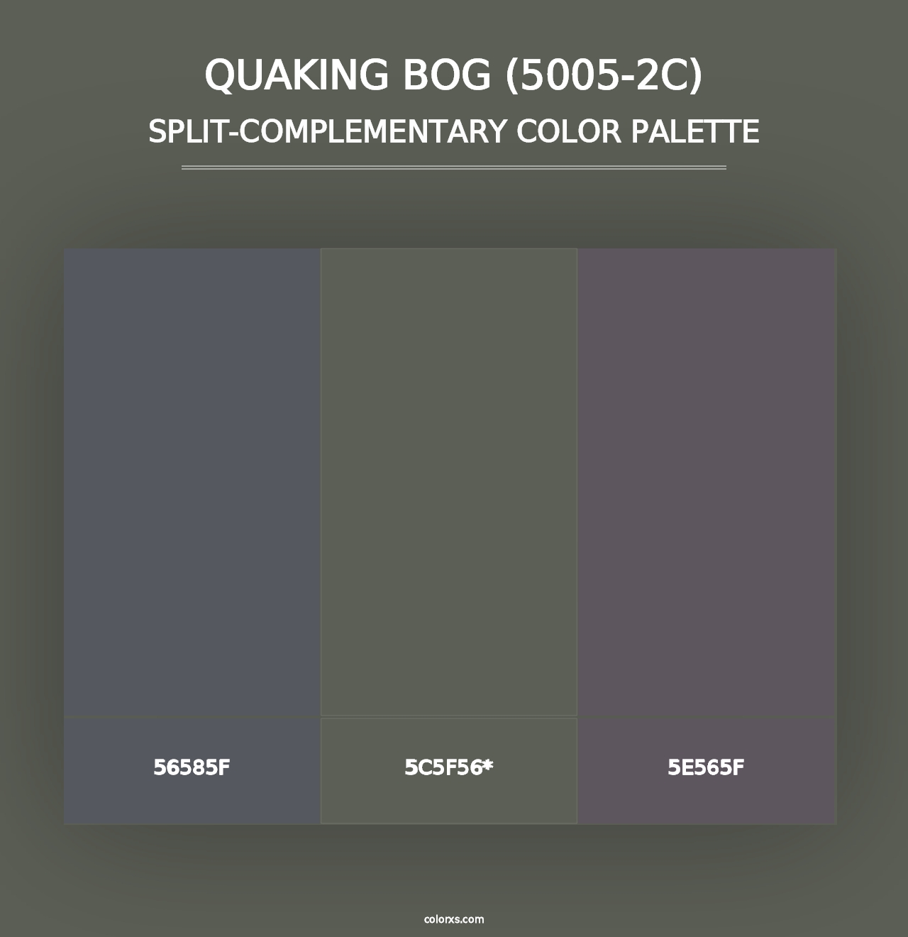 Quaking Bog (5005-2C) - Split-Complementary Color Palette