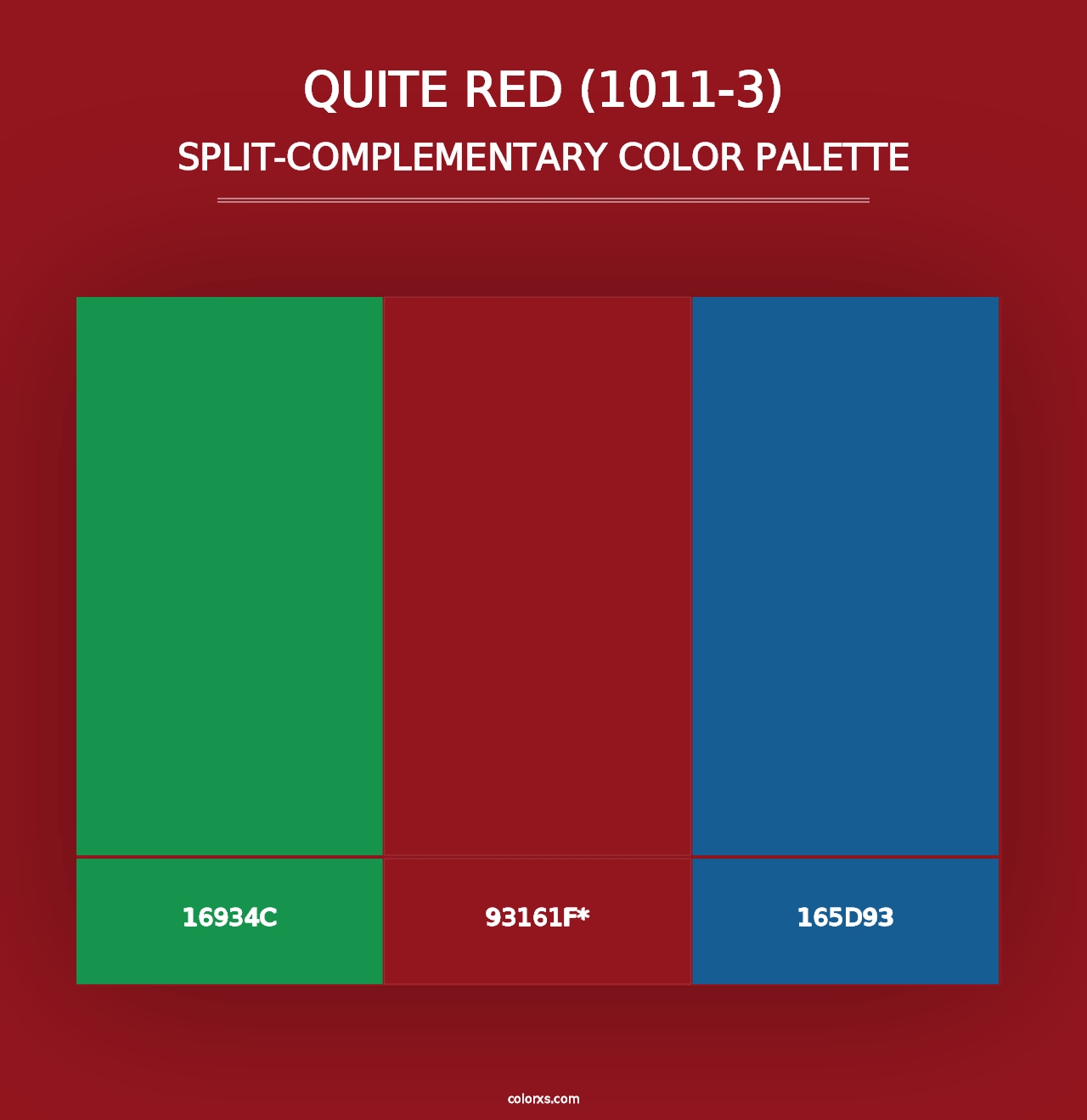 Quite Red (1011-3) - Split-Complementary Color Palette