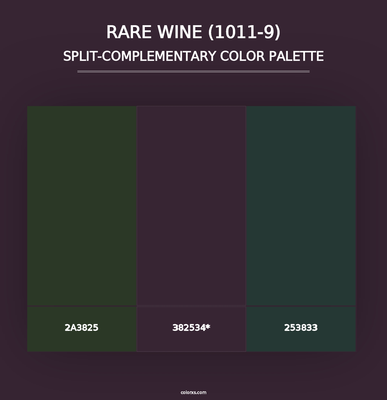 Rare Wine (1011-9) - Split-Complementary Color Palette