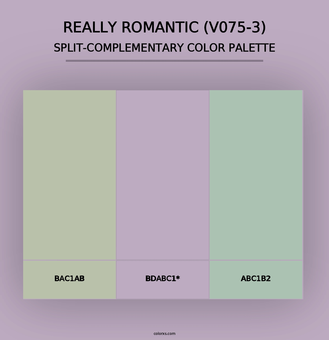 Really Romantic (V075-3) - Split-Complementary Color Palette