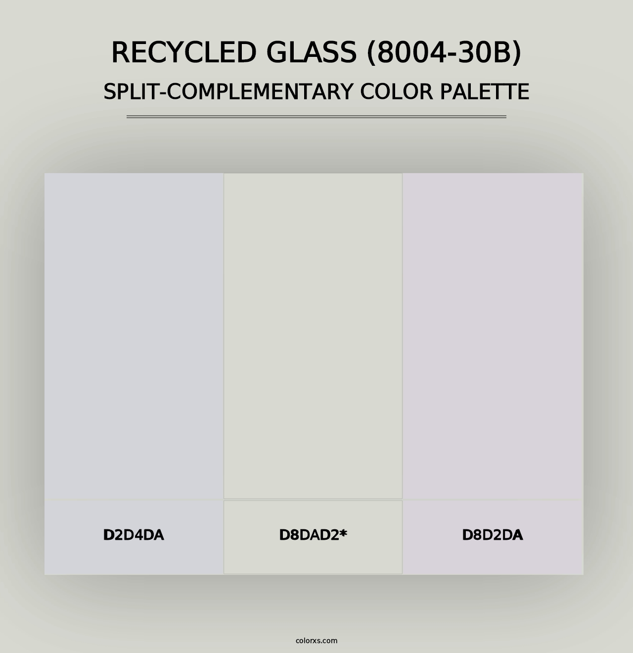 Recycled Glass (8004-30B) - Split-Complementary Color Palette