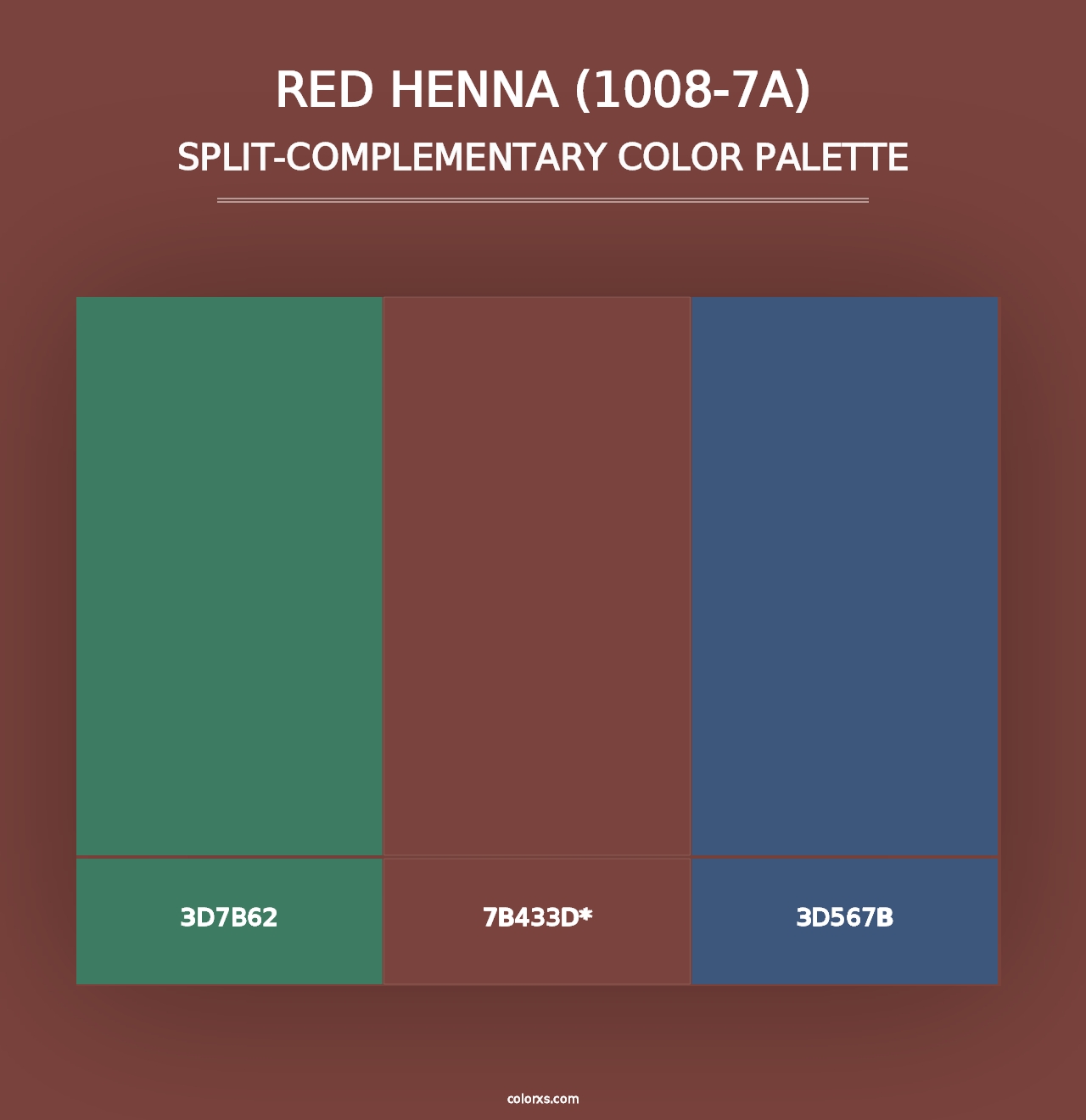 Red Henna (1008-7A) - Split-Complementary Color Palette